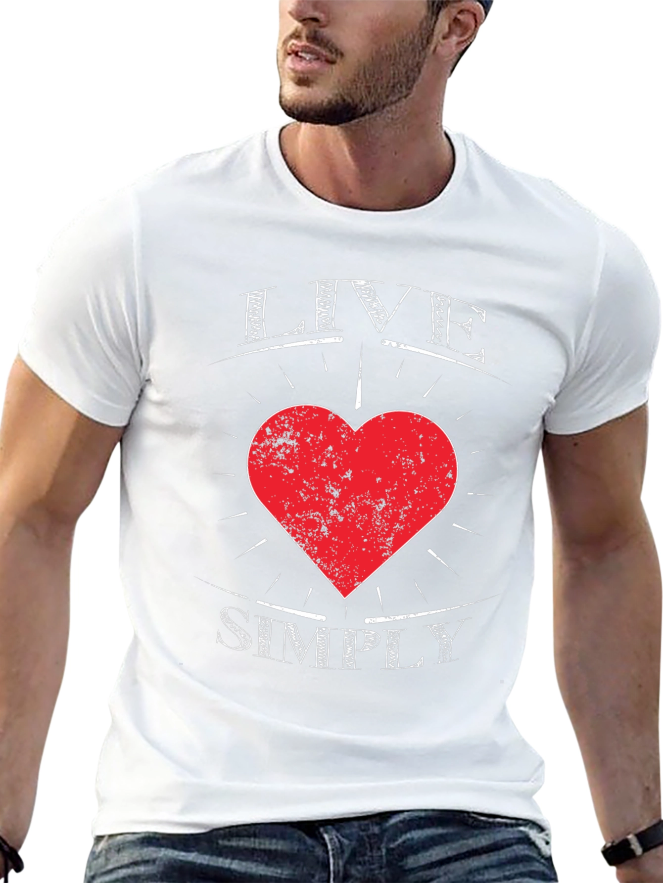 Live Simply Heart Graphic Tee