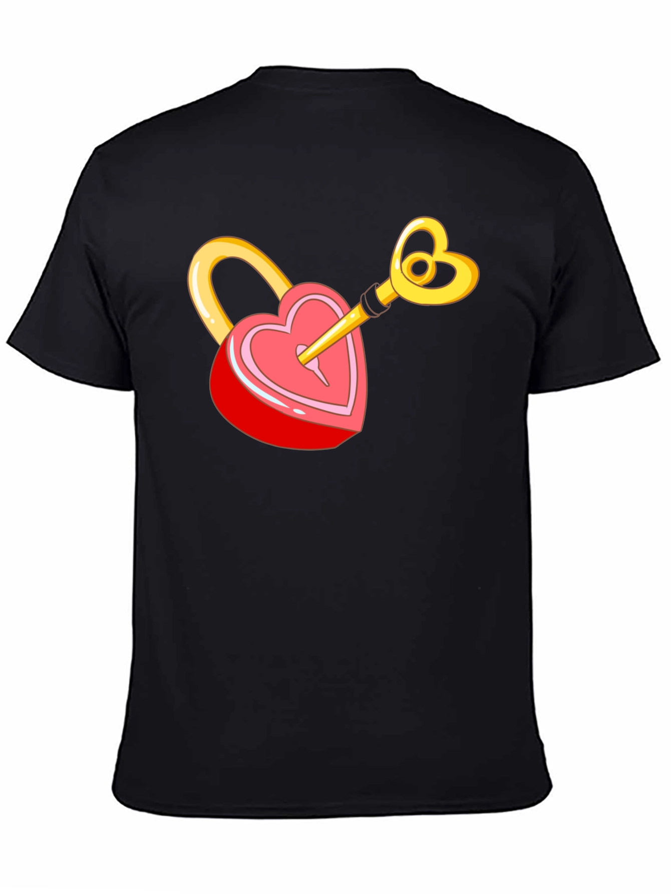 Heart Lock & Key Graphic T-Shirt - Love Unlocked