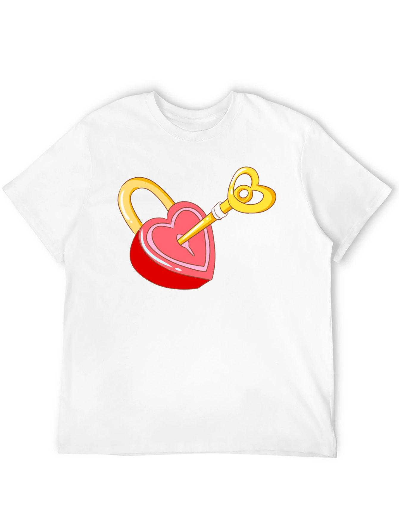 Heart Lock & Key Graphic T-Shirt - Love Unlocked