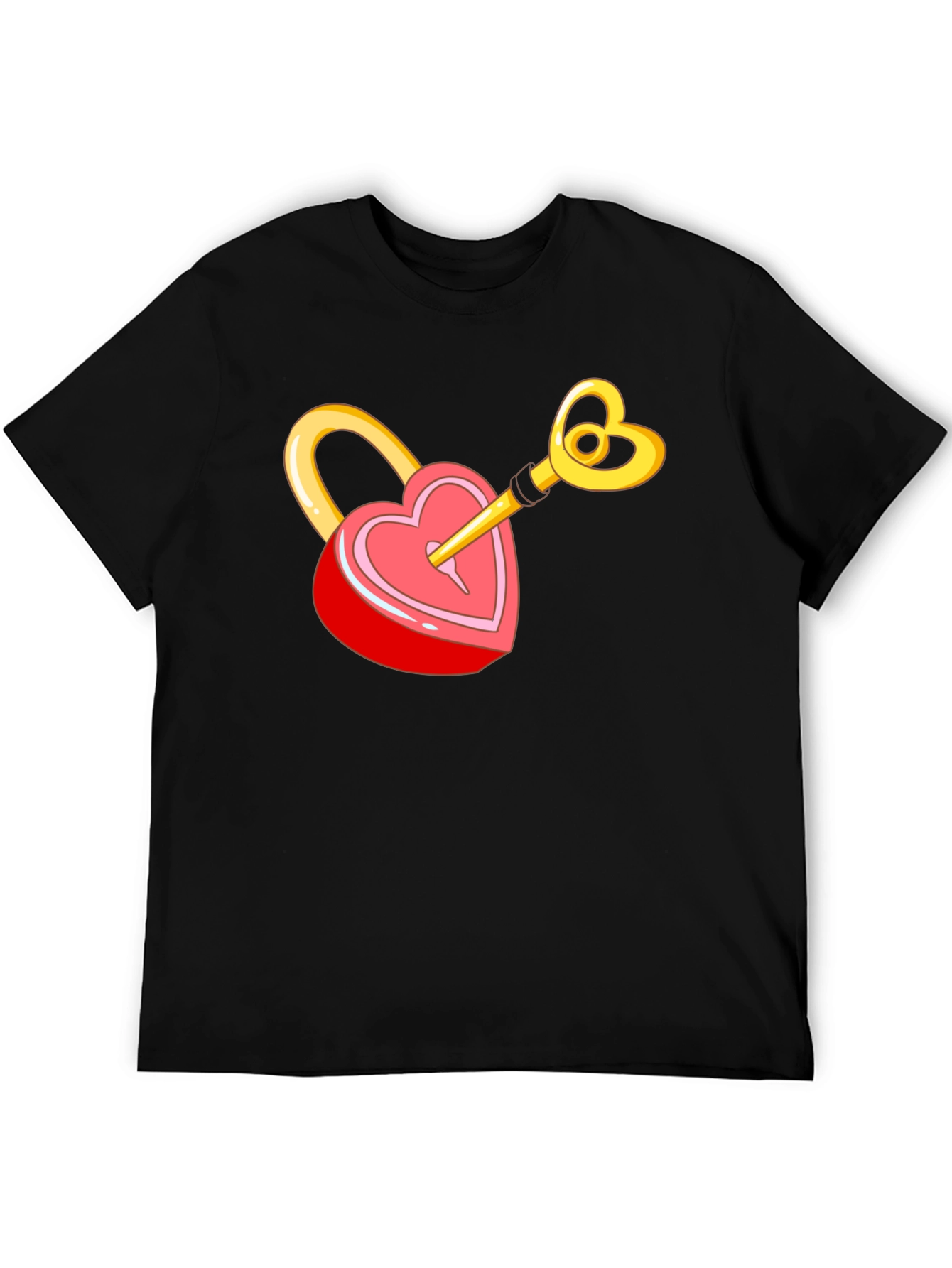 Heart Lock & Key Graphic T-Shirt - Love Unlocked