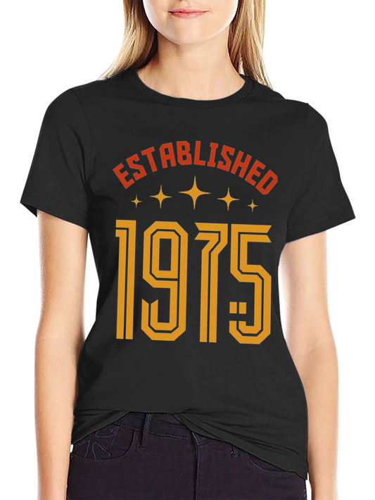 Established 1975 Graphic Tee - Classic Birth Year Shirt