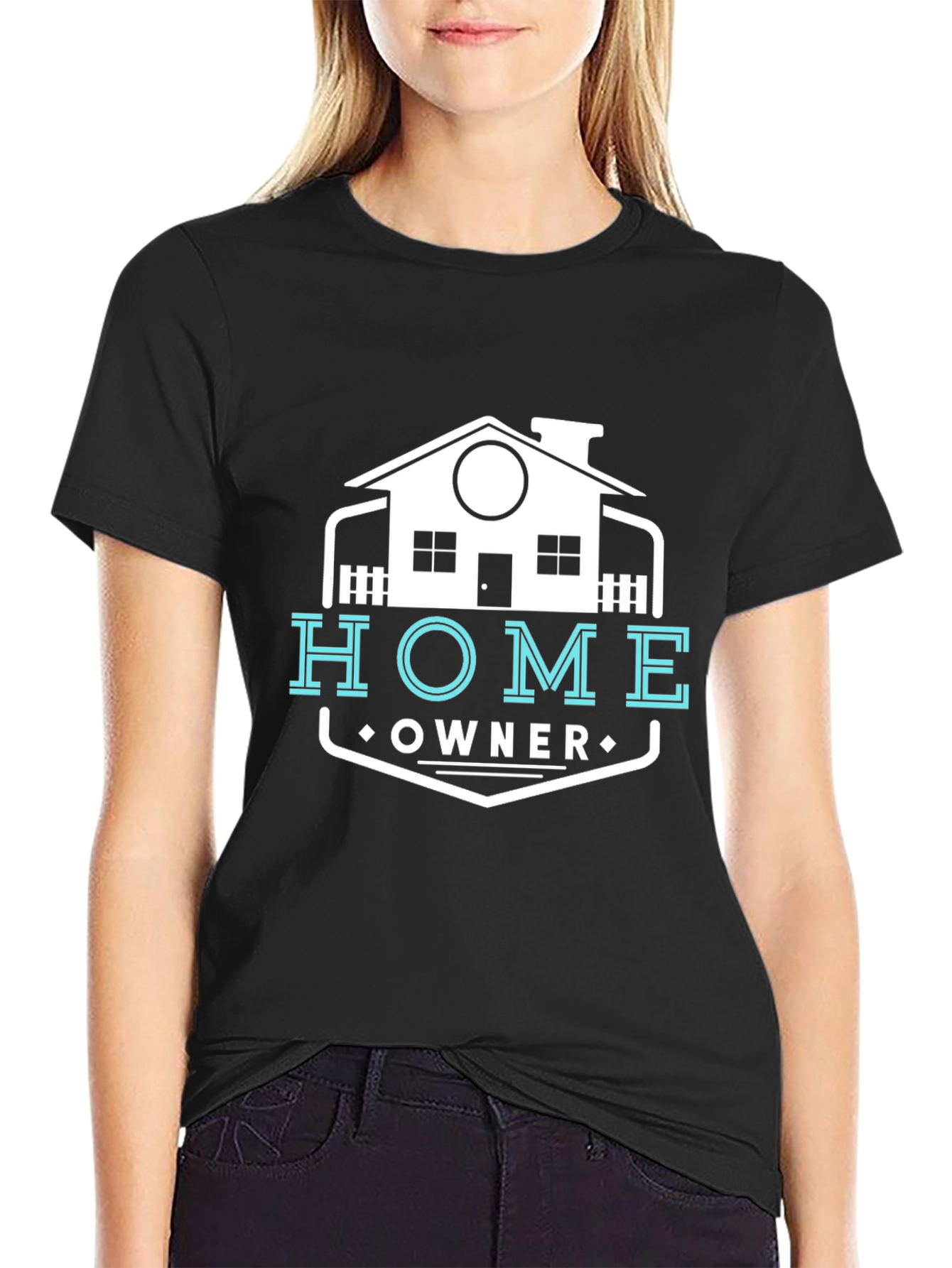 Home Owner Graphic Tee - Black Cotton T-Shirt