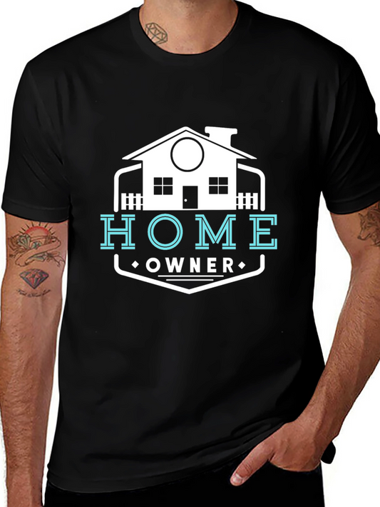 Home Owner Graphic Tee - Black Cotton T-Shirt