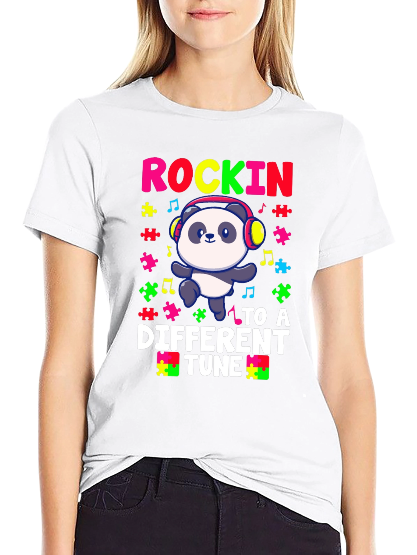 Rockin Panda Autism Awareness T-Shirt