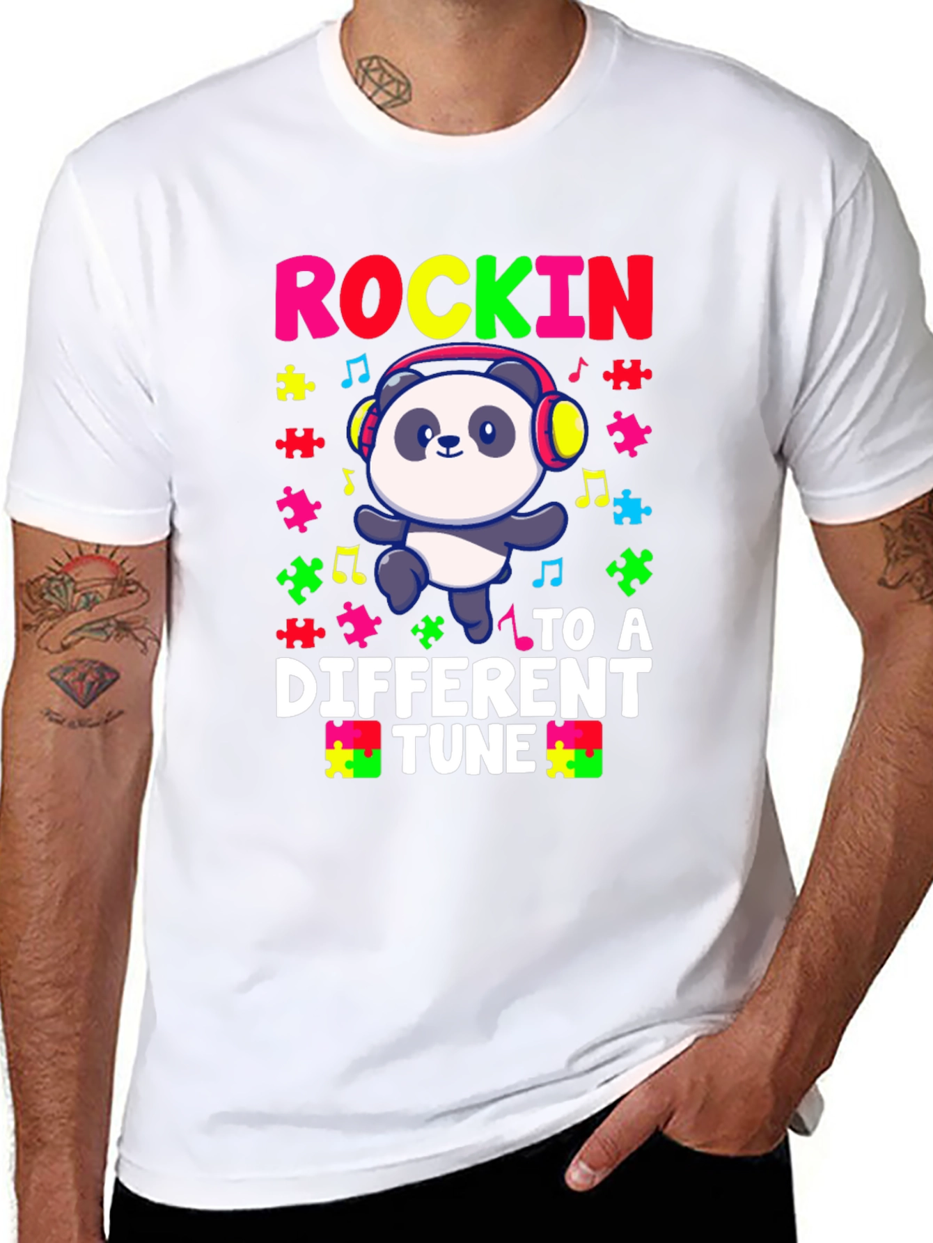 Rockin Panda Autism Awareness T-Shirt