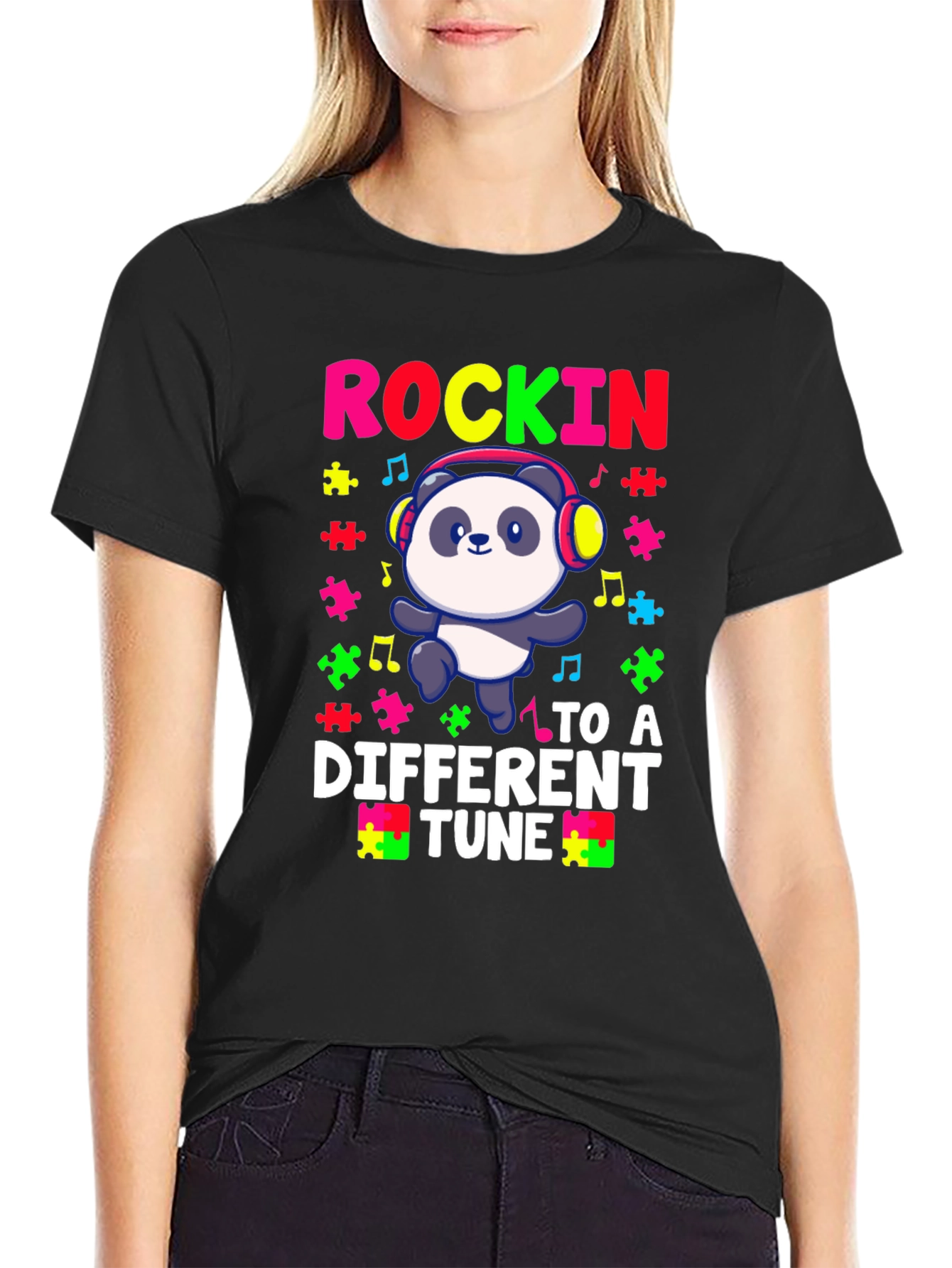 Rockin Panda Autism Awareness T-Shirt