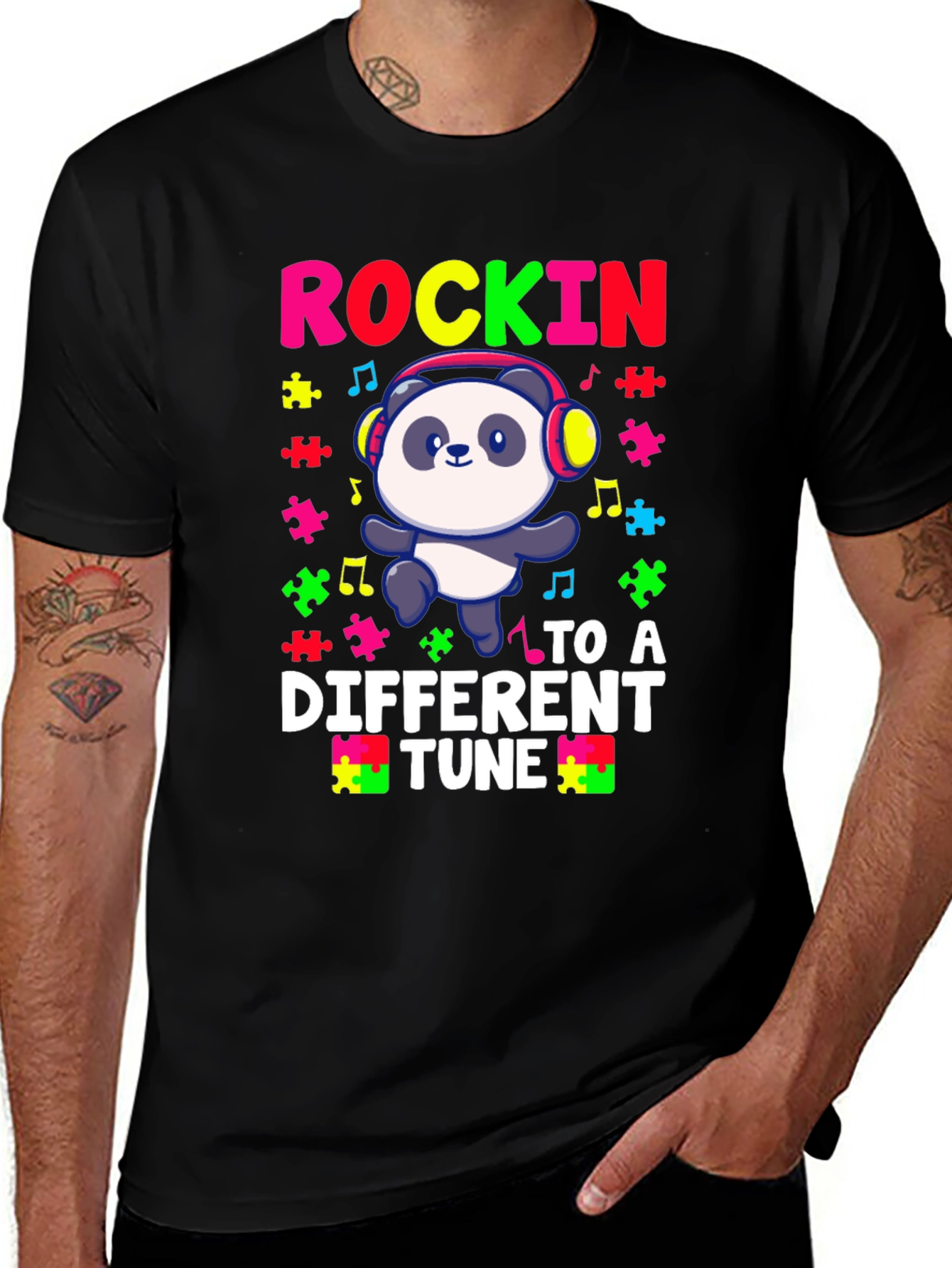 Rockin Panda Autism Awareness T-Shirt