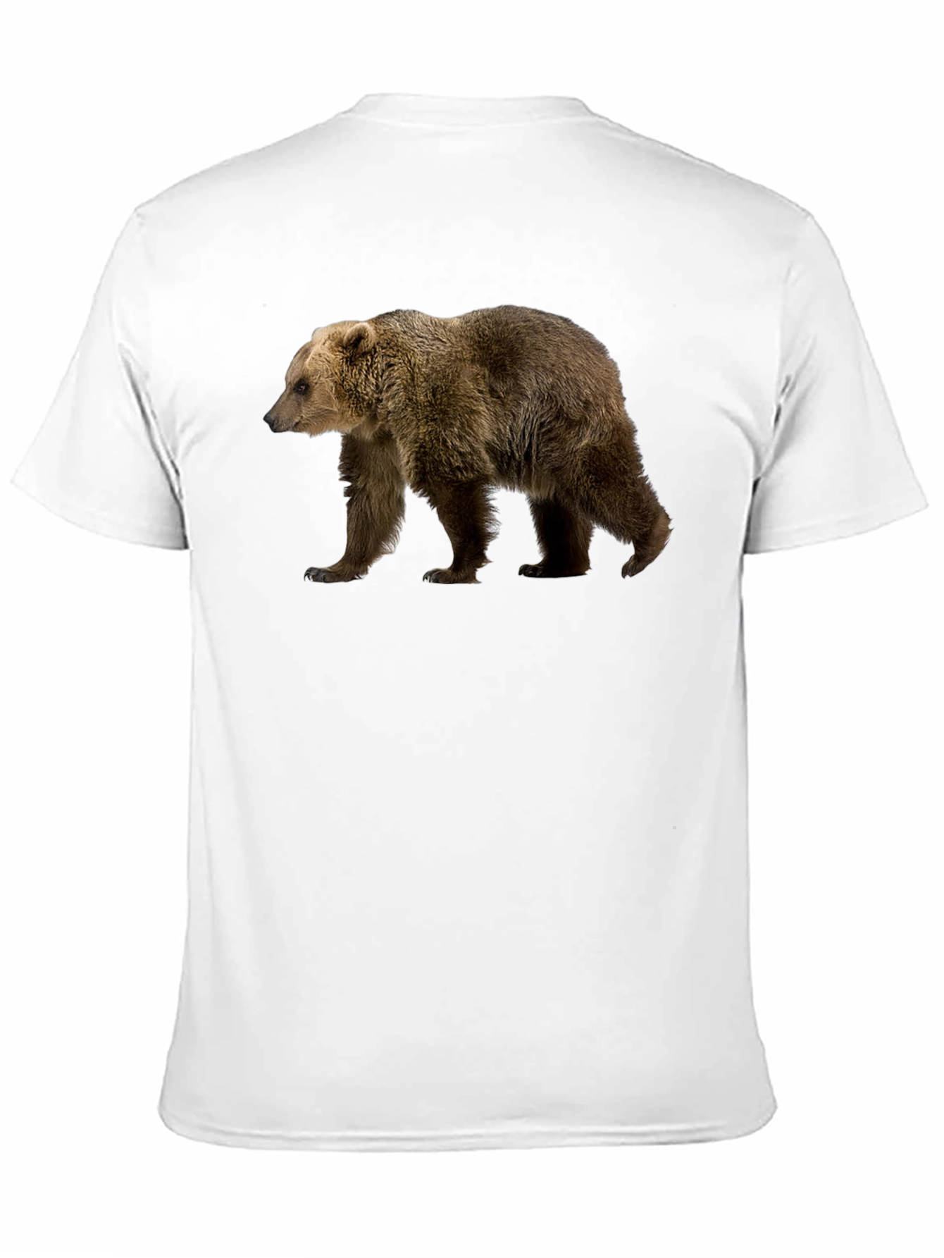 Bear Graphic Print Black T-Shirt