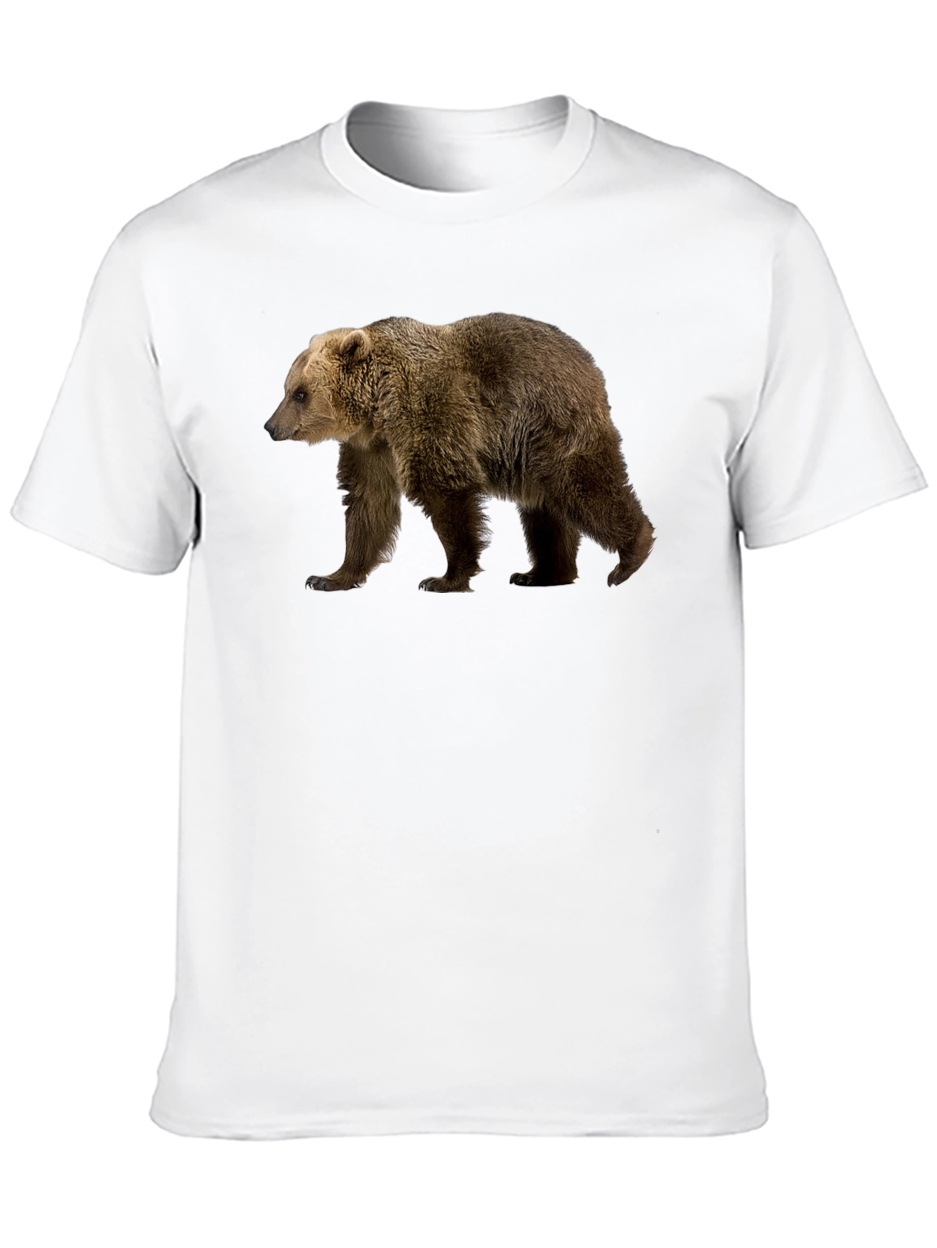 Bear Graphic Print Black T-Shirt