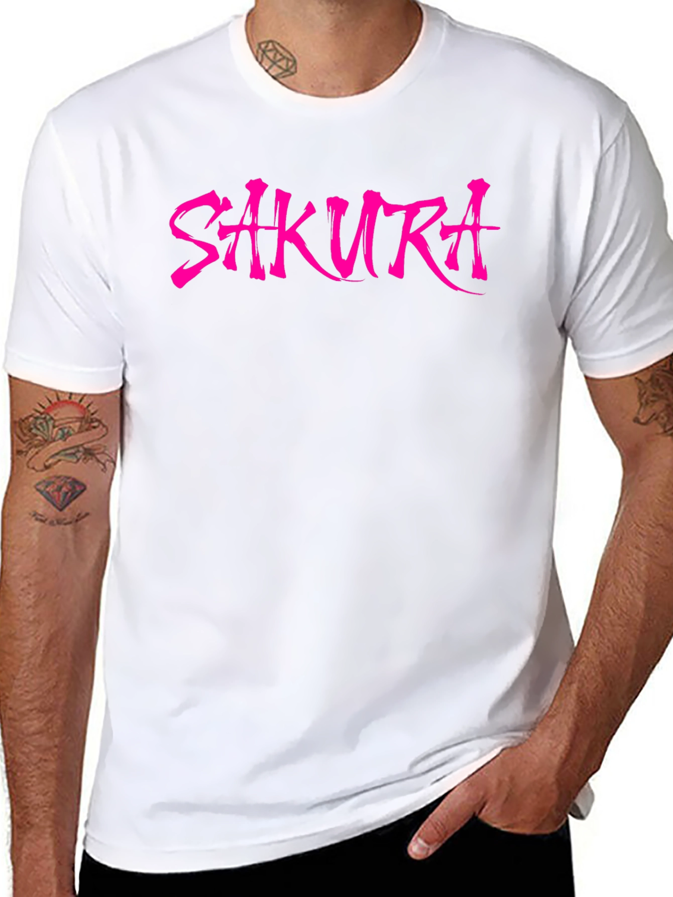 Sakura Graphic T-Shirt - Stylish Pink on Black
