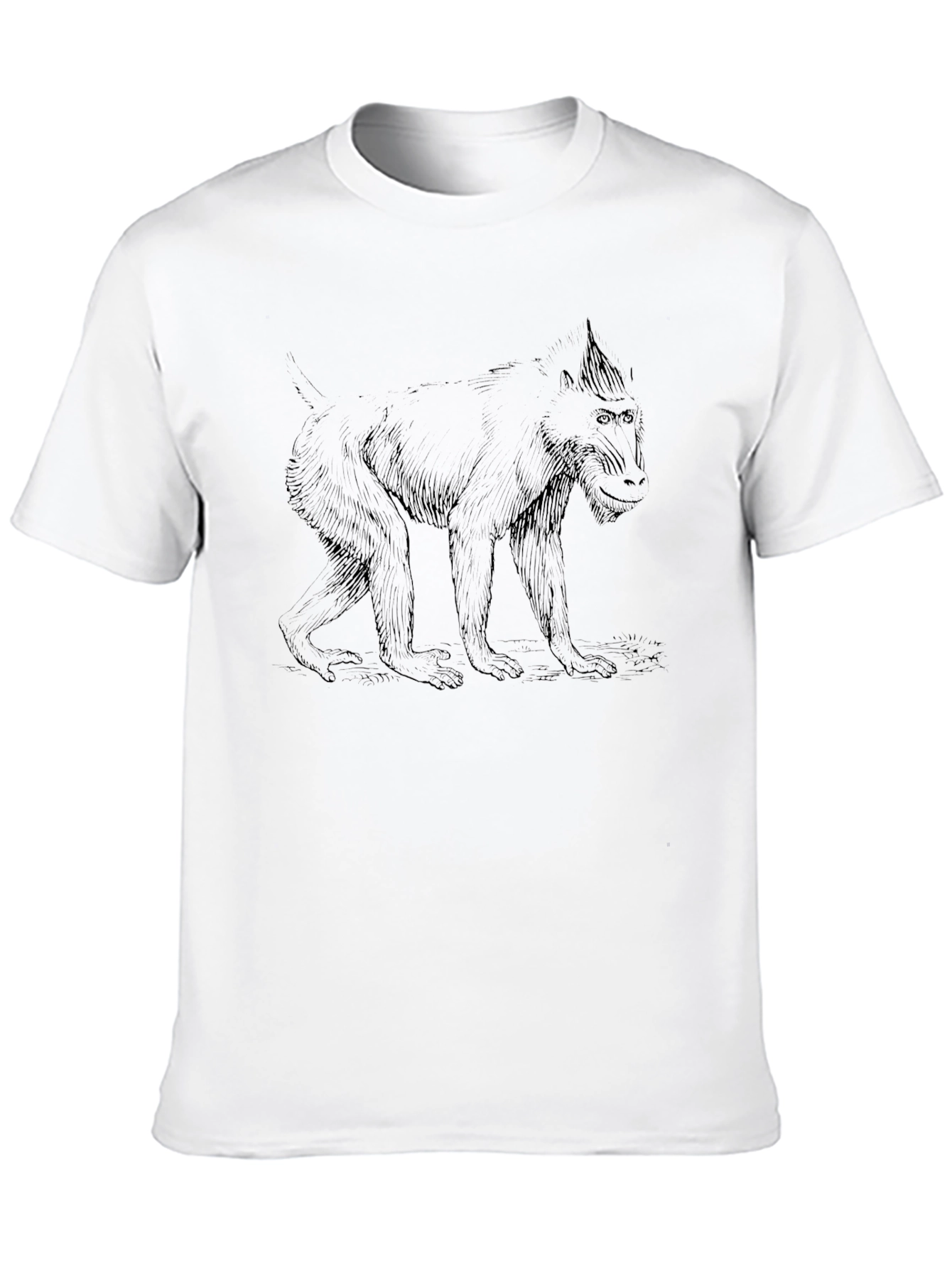 Monkey Graphic Tee - Mens Black Crew Neck T-Shirt