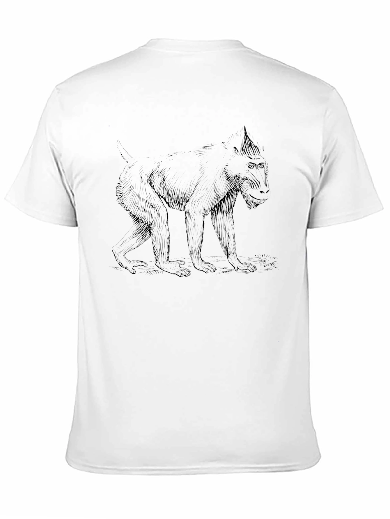 Monkey Graphic Tee - Mens Black Crew Neck T-Shirt