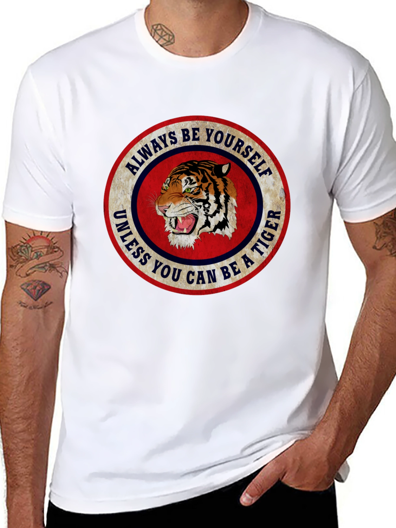 Always Be Yourself Tiger Graphic T-Shirt