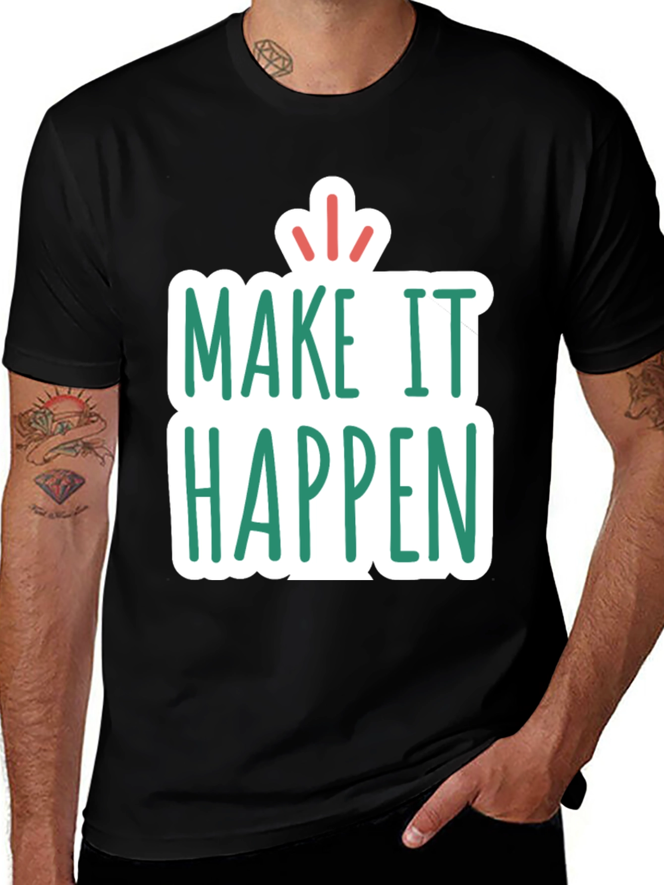 Make It Happen Graphic Tee - Motivational T-Shirt