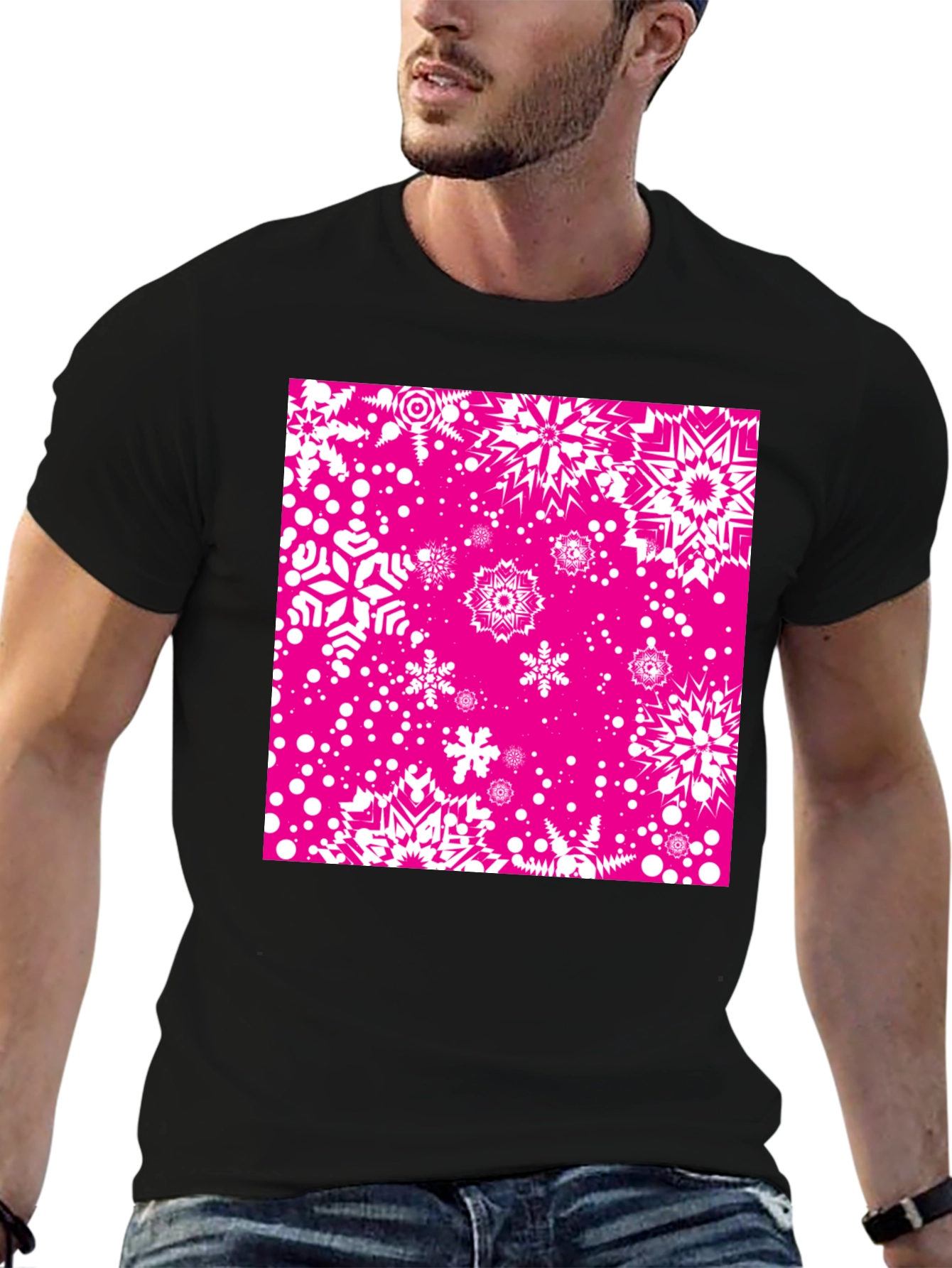 Snowflake Pattern T-Shirt