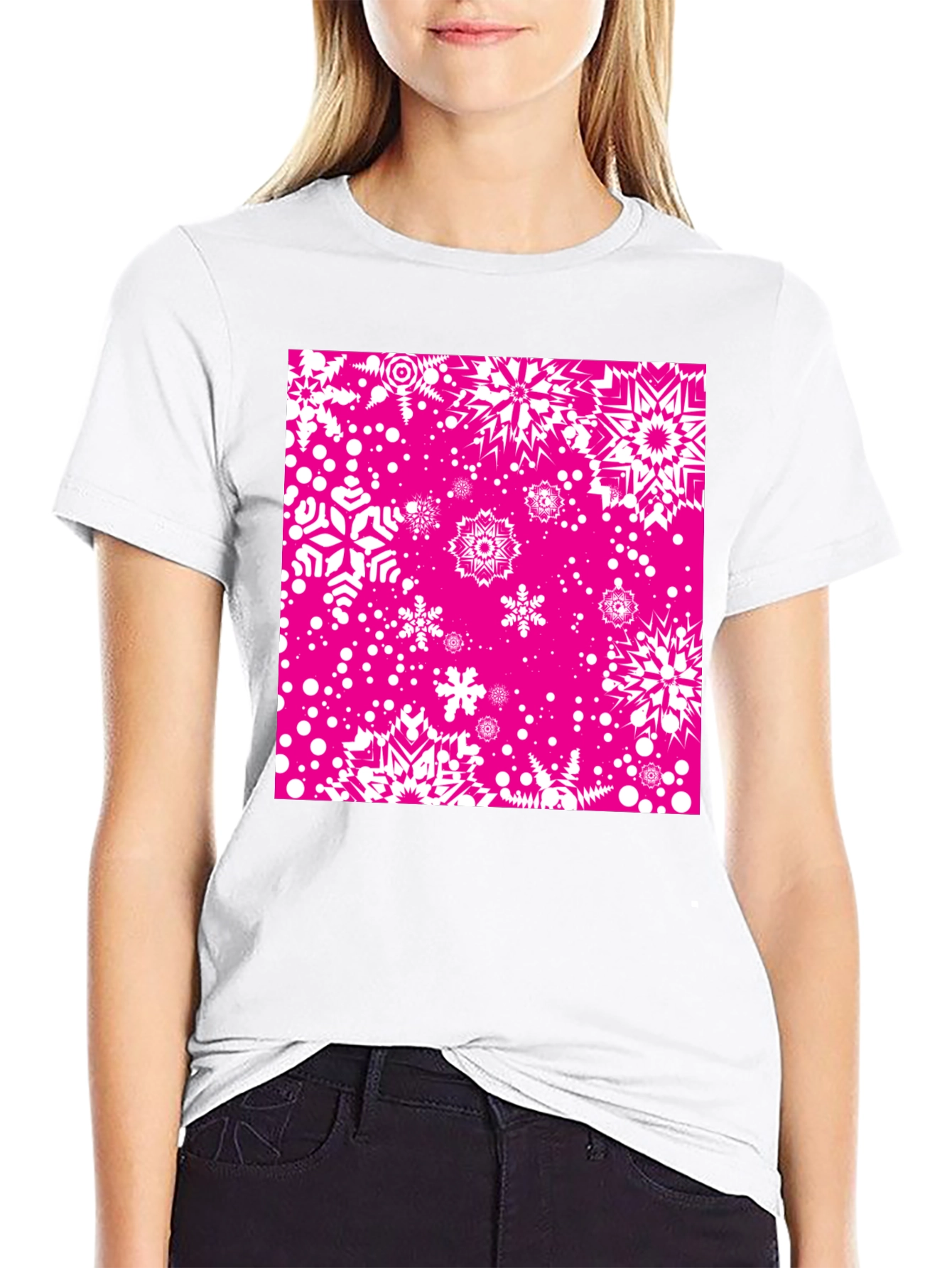 Snowflake Pattern T-Shirt