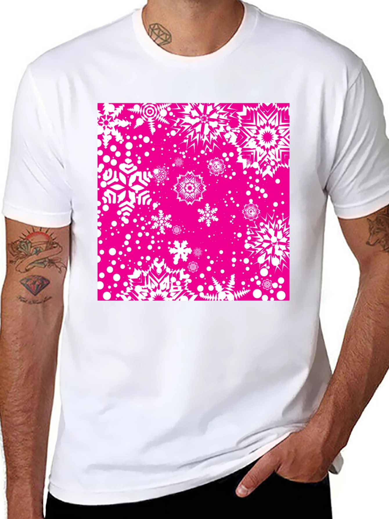 Snowflake Pattern T-Shirt