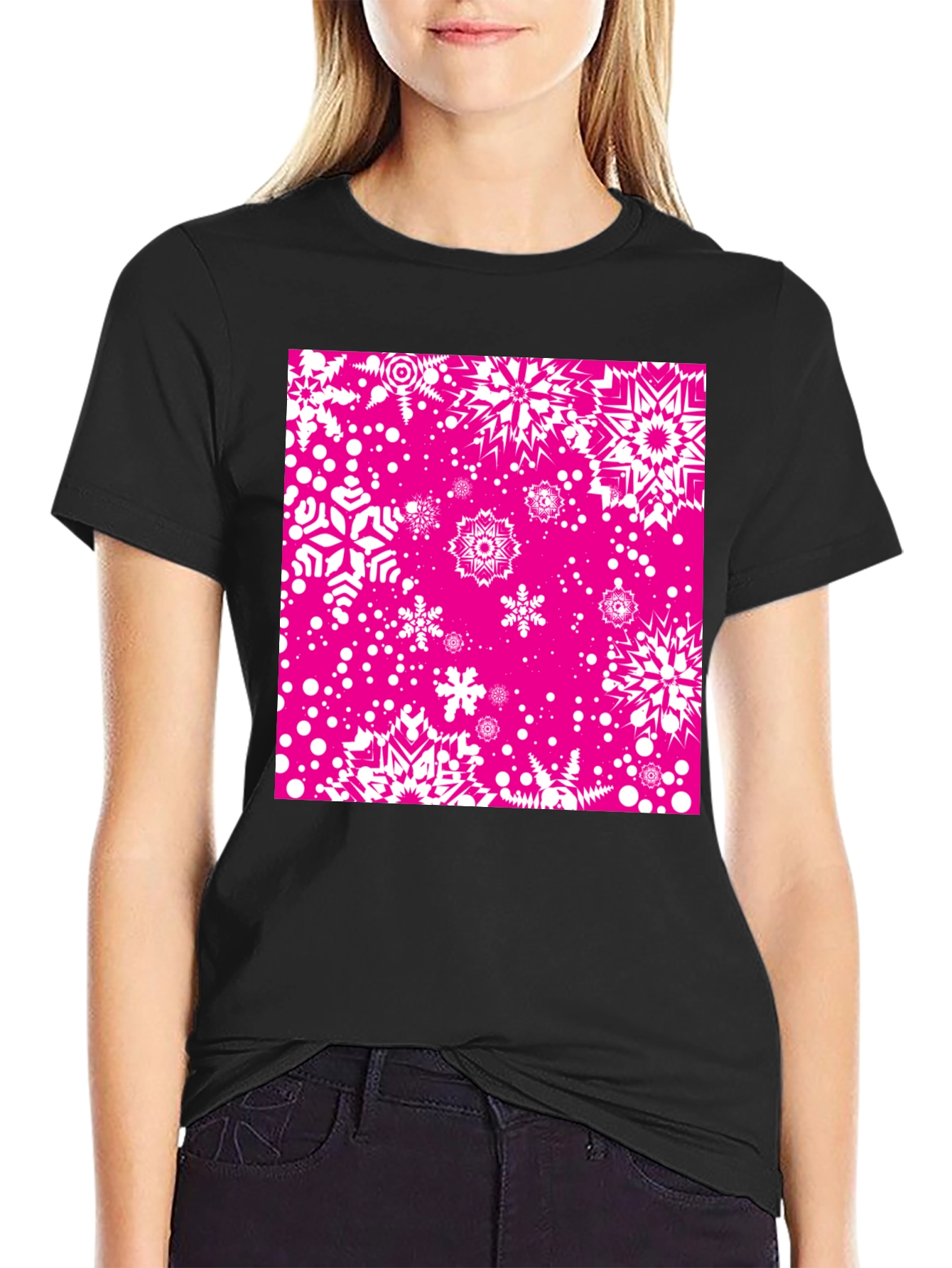 Snowflake Pattern T-Shirt