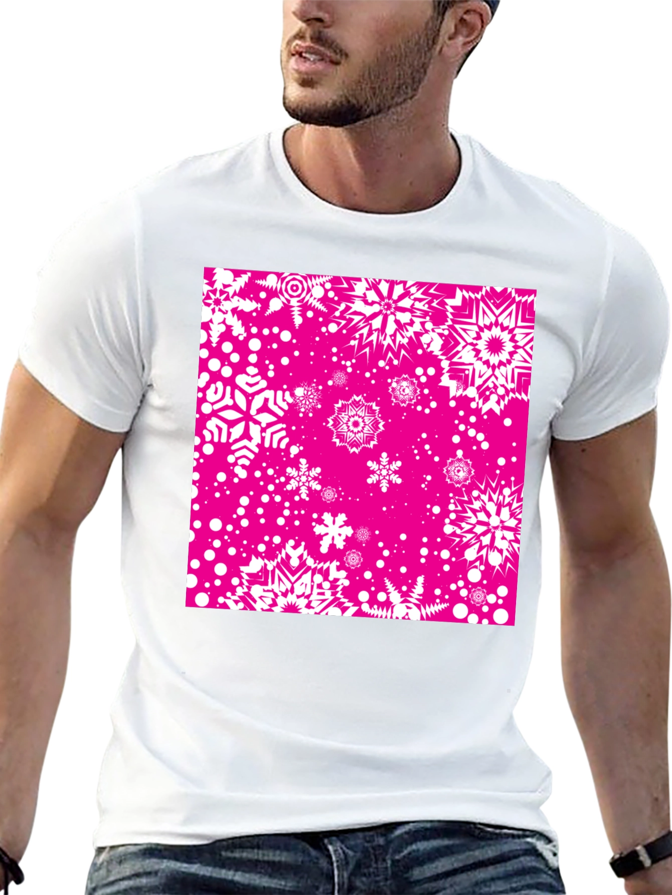 Snowflake Pattern T-Shirt