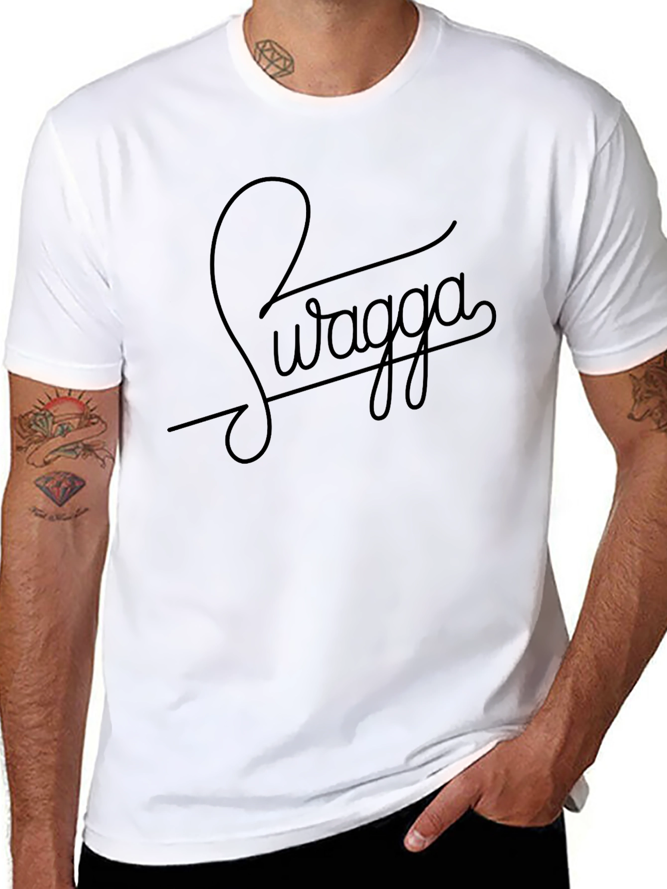 Swagga Graphic Tee - Black Stylish Comfortable
