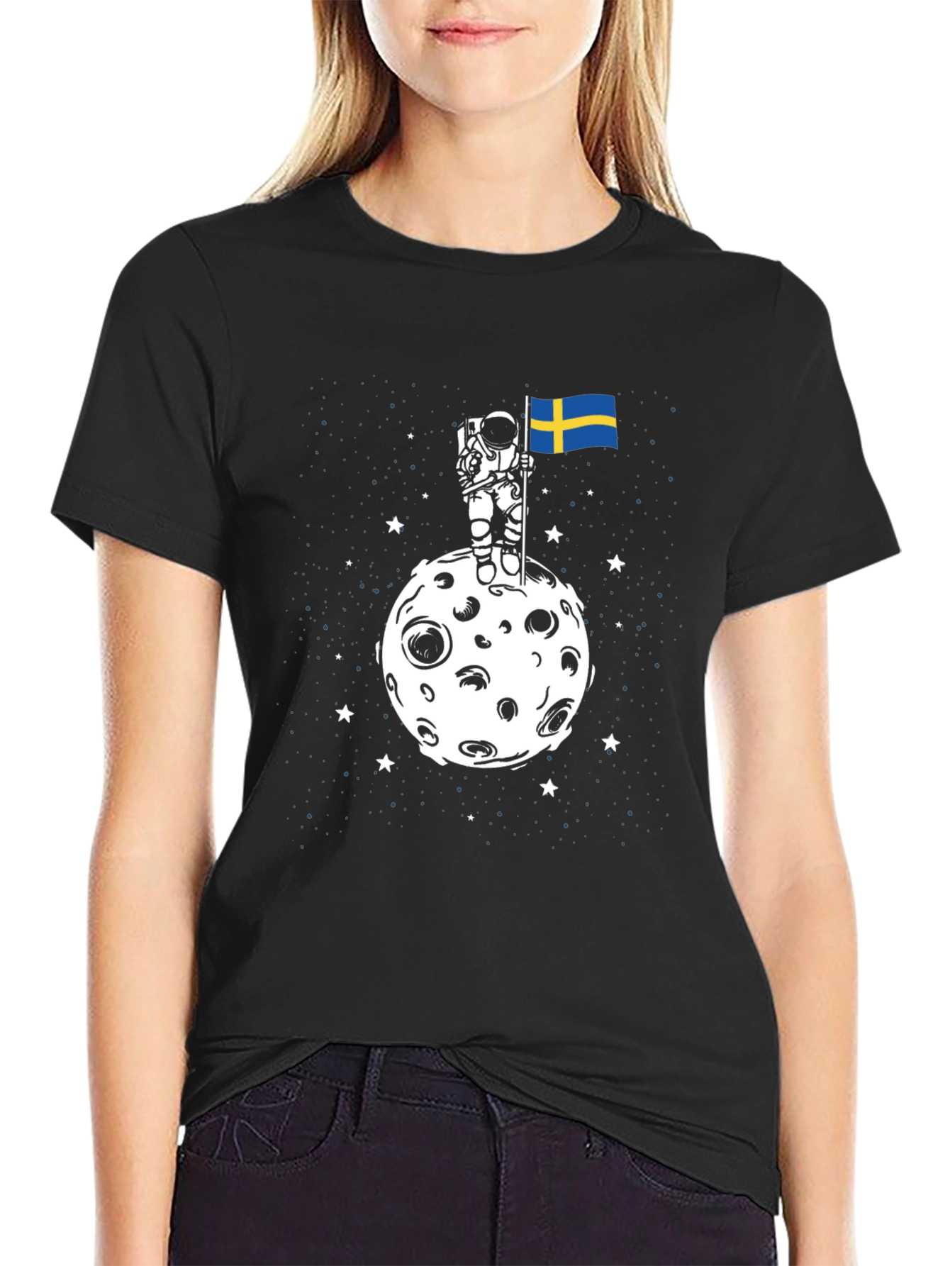 Astronaut Sweden Flag T-Shirt