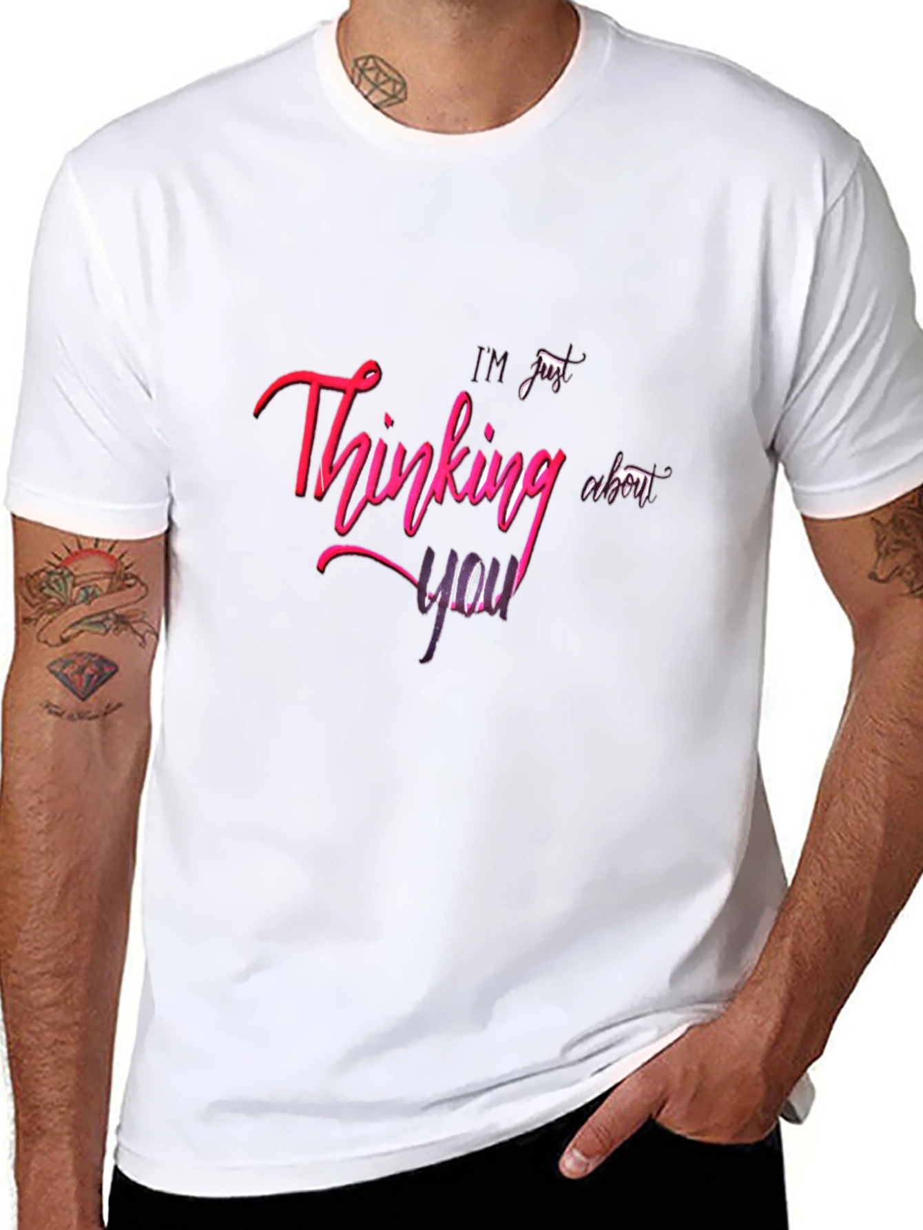 Thinking of You Graphic Black Tee