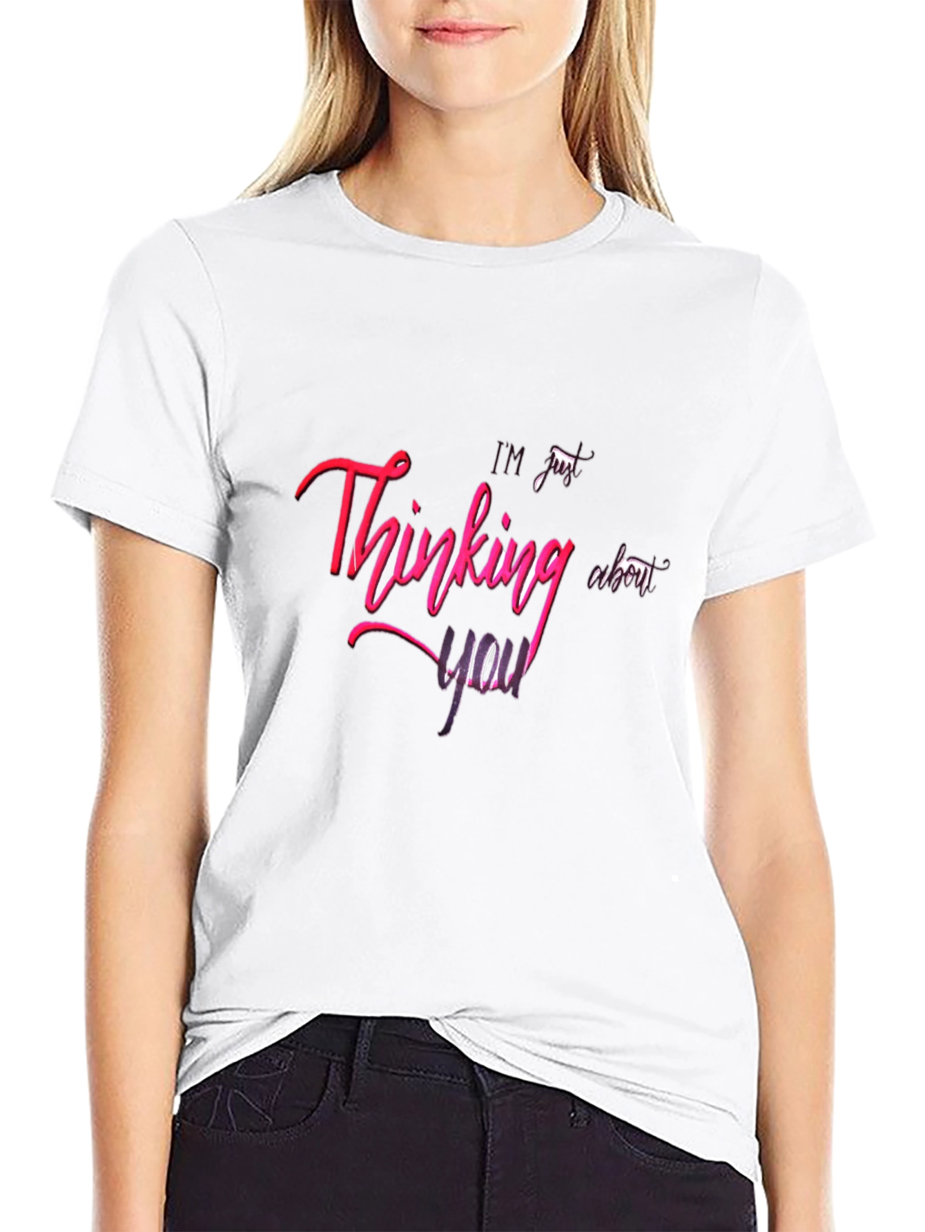 Thinking of You Graphic Black Tee