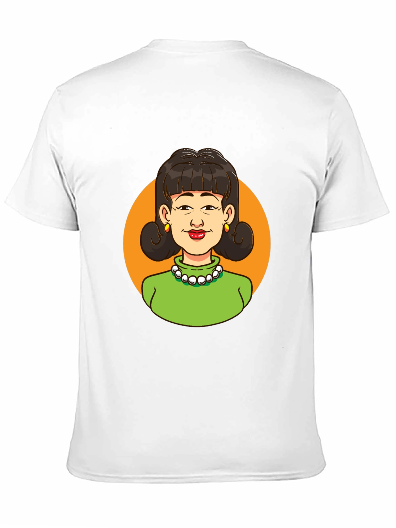 Retro Cartoon Lady Graphic Tee - Classic Style