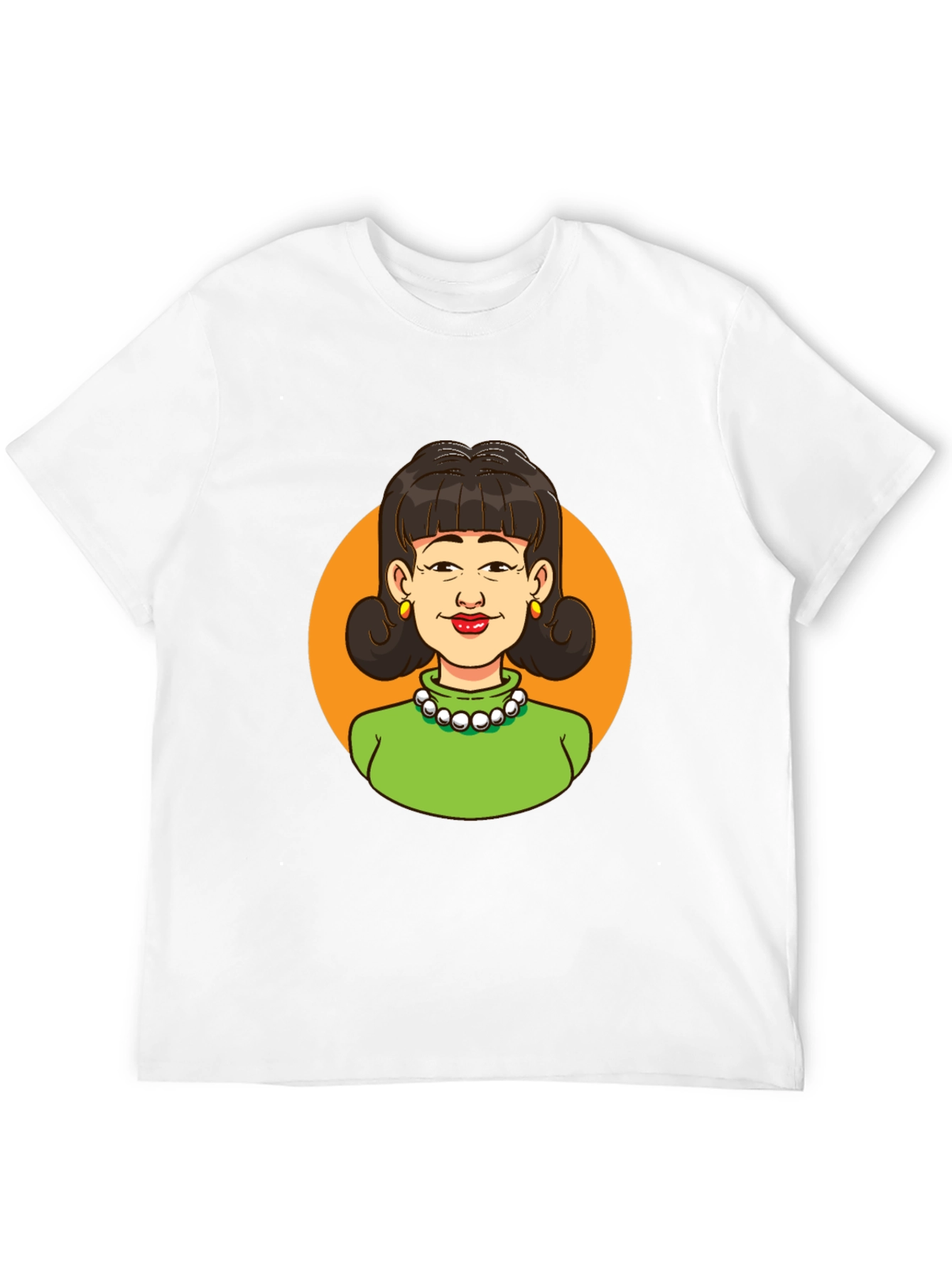 Retro Cartoon Lady Graphic Tee - Classic Style
