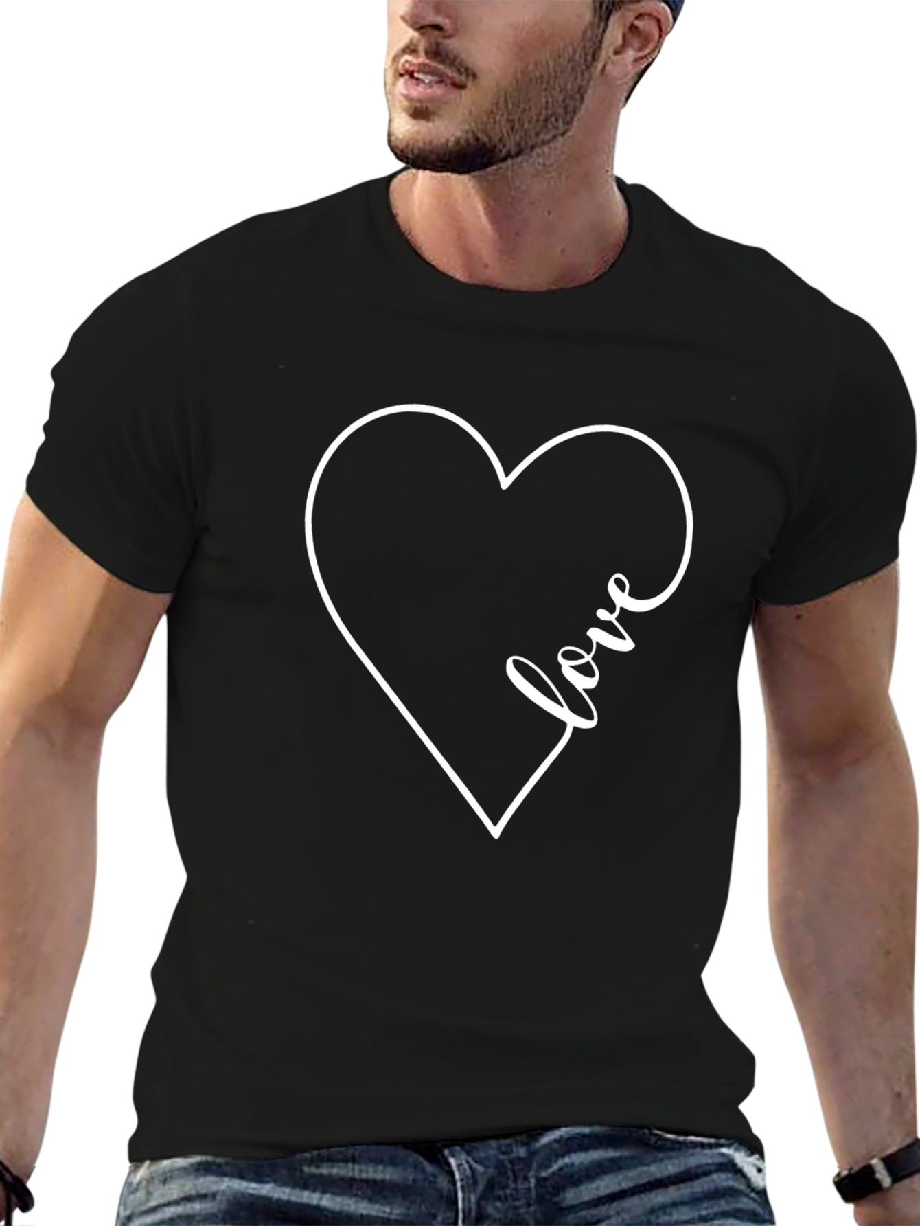Love Heart Graphic Tee - Modern Casual Style