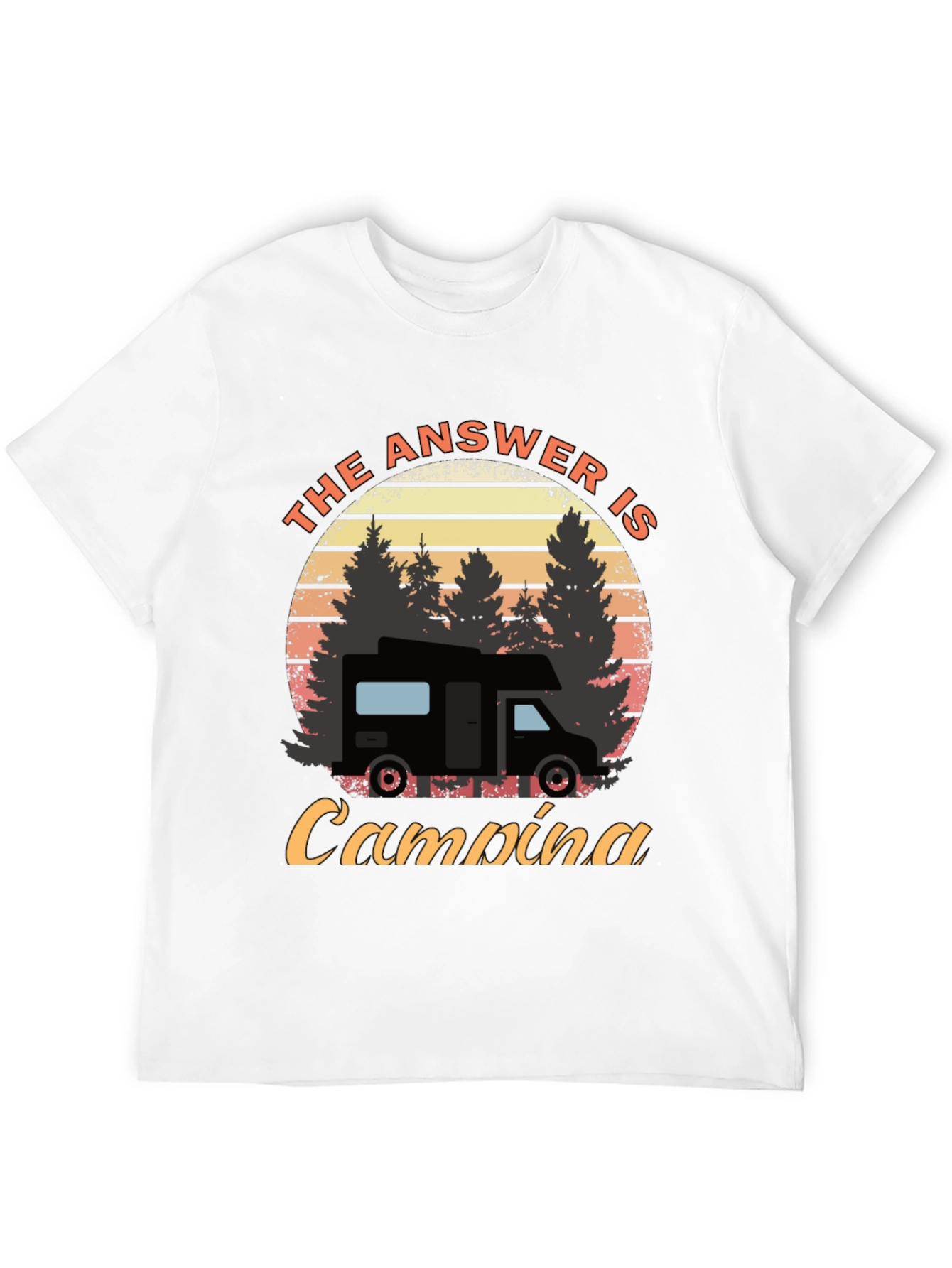 The Answer is Camping Graphic Tee