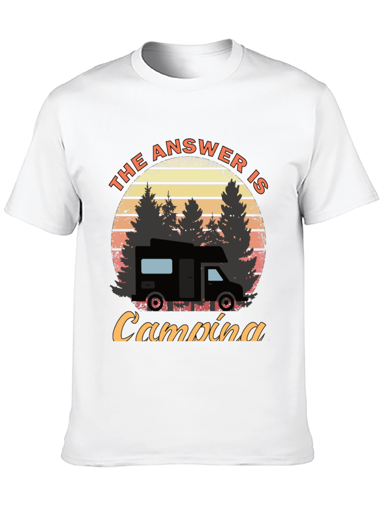 The Answer is Camping Graphic Tee