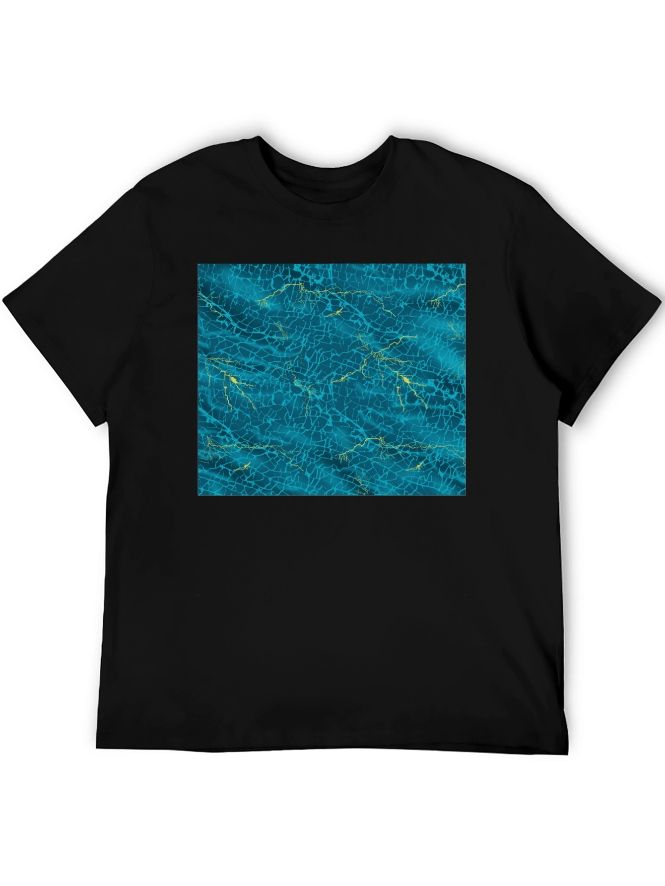 Aqua Crackle Graphic Tee