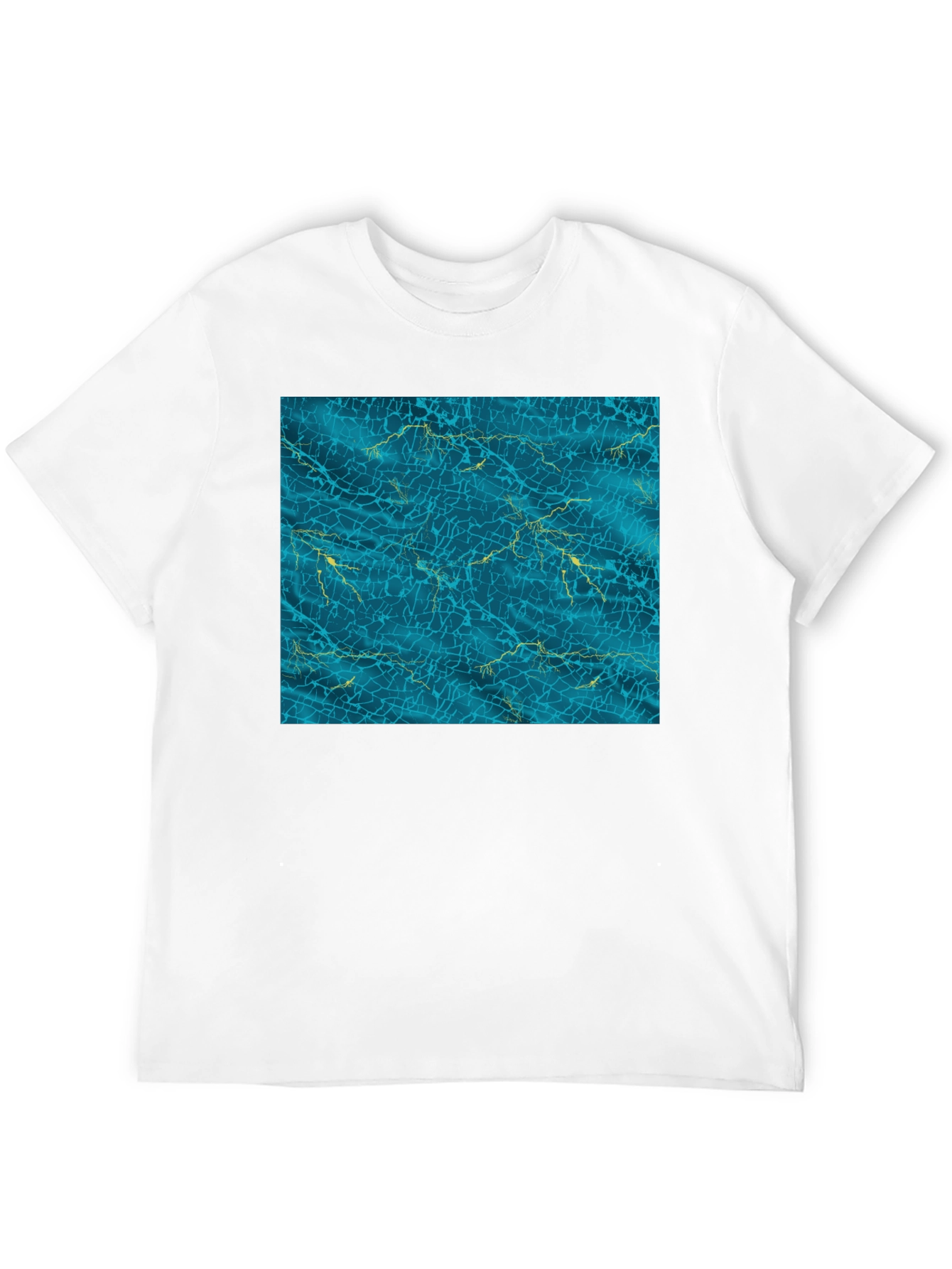 Aqua Crackle Graphic Tee