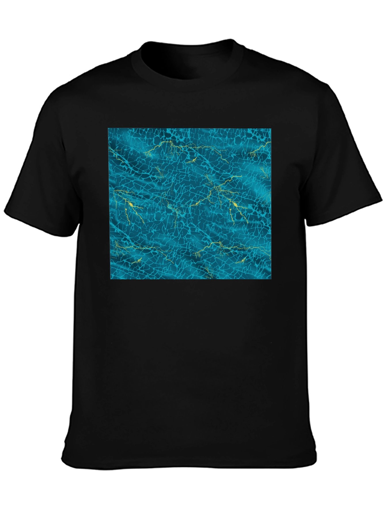 Aqua Crackle Graphic Tee