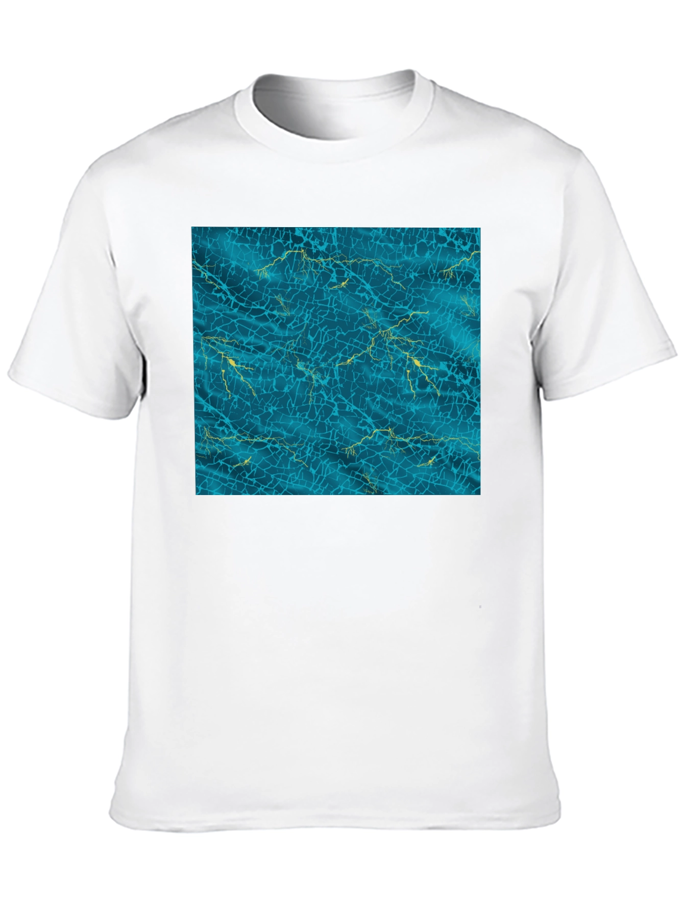 Aqua Crackle Graphic Tee