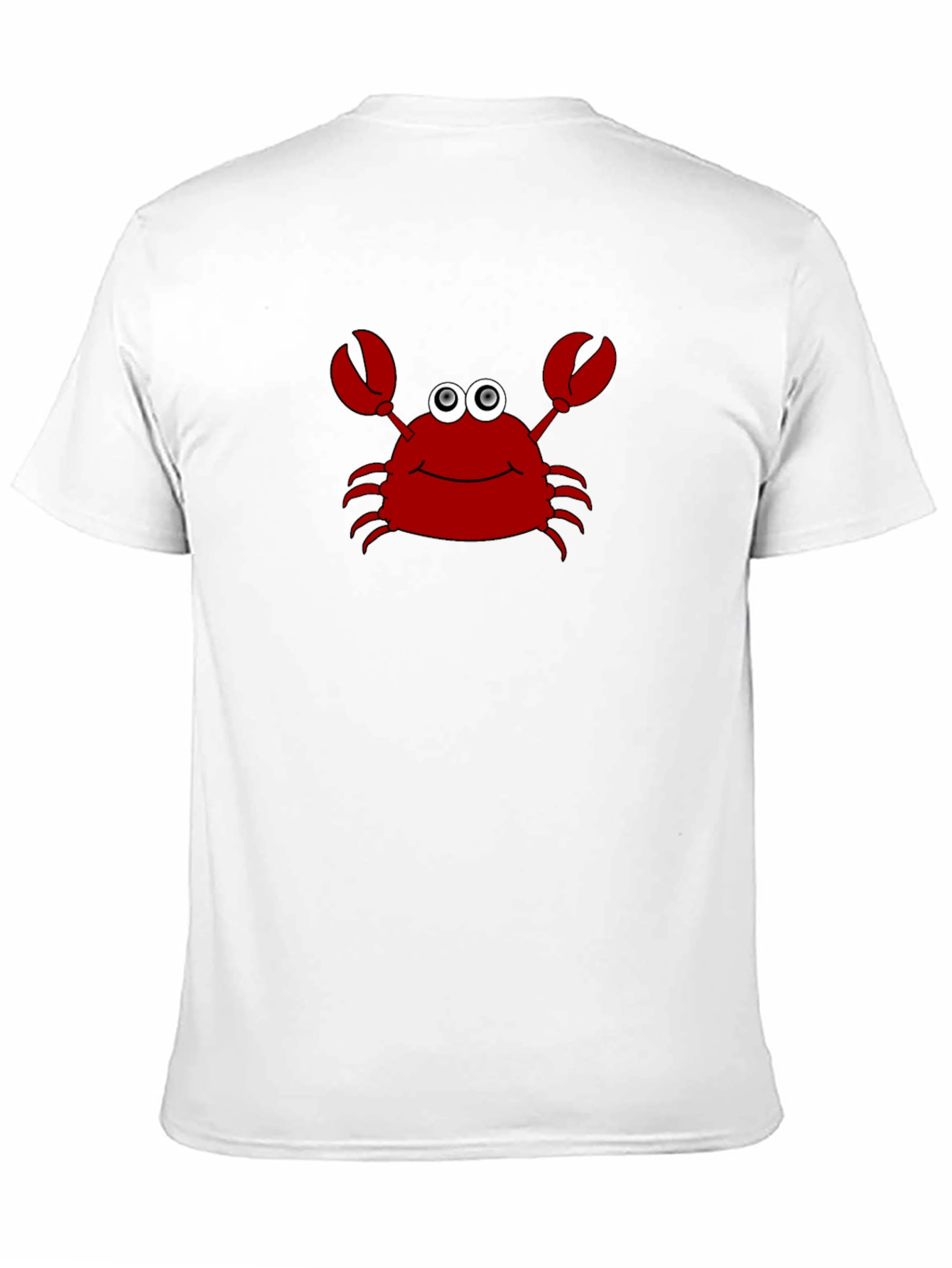 Cartoon Crab Graphic Tee - Fun Black T-Shirt