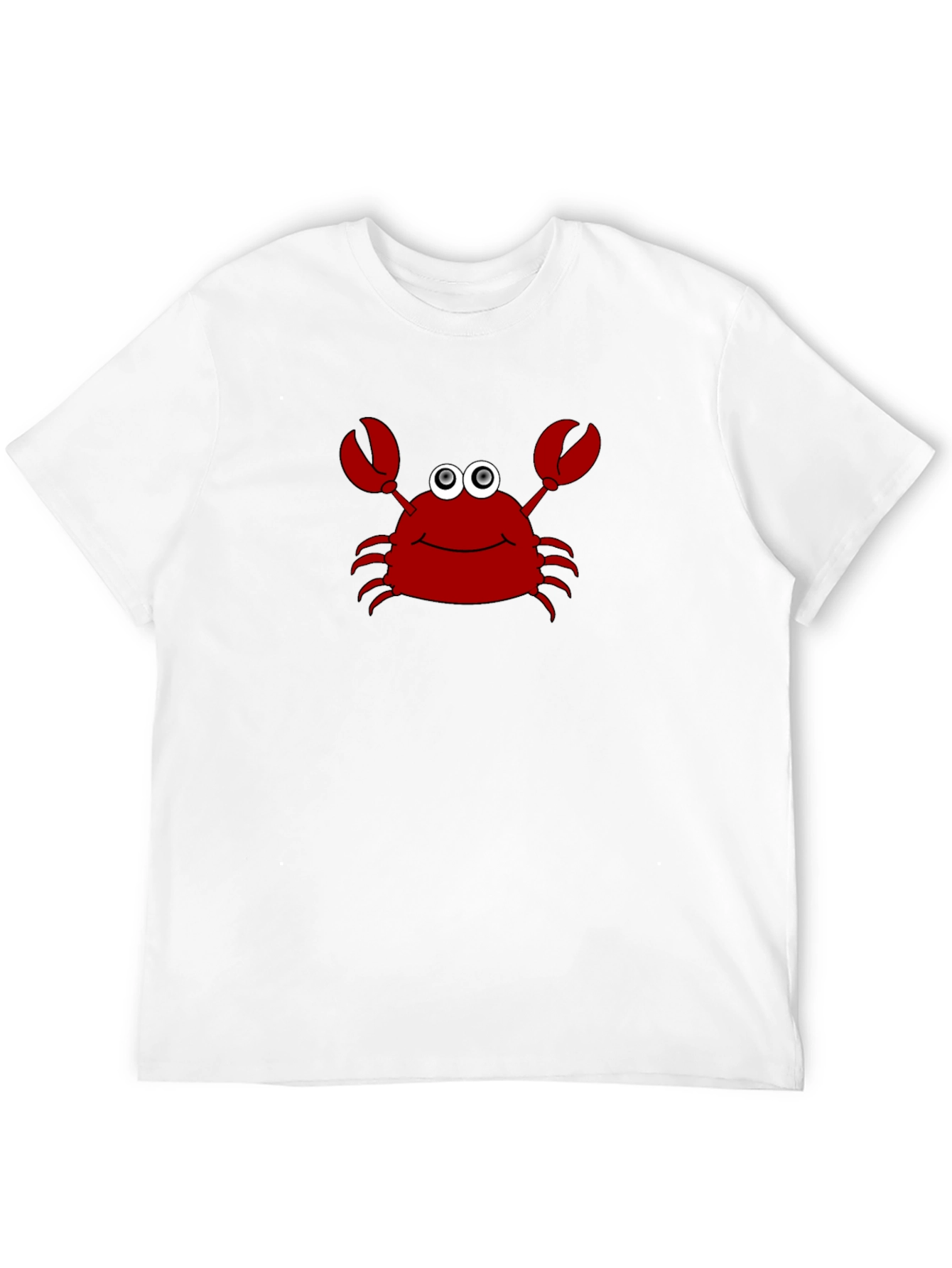 Cartoon Crab Graphic Tee - Fun Black T-Shirt