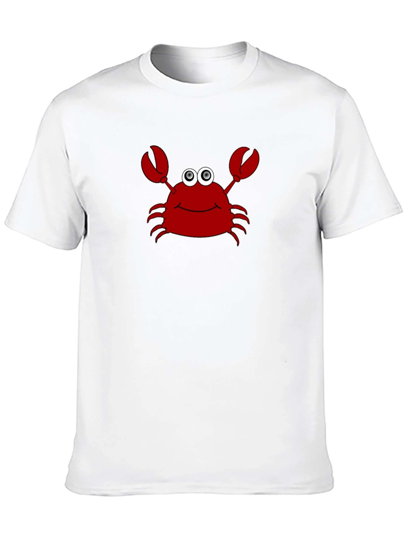 Cartoon Crab Graphic Tee - Fun Black T-Shirt