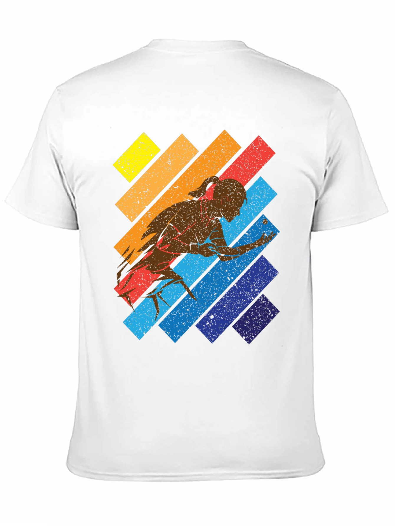 Retro Table Tennis Player Graphic T-Shirt
