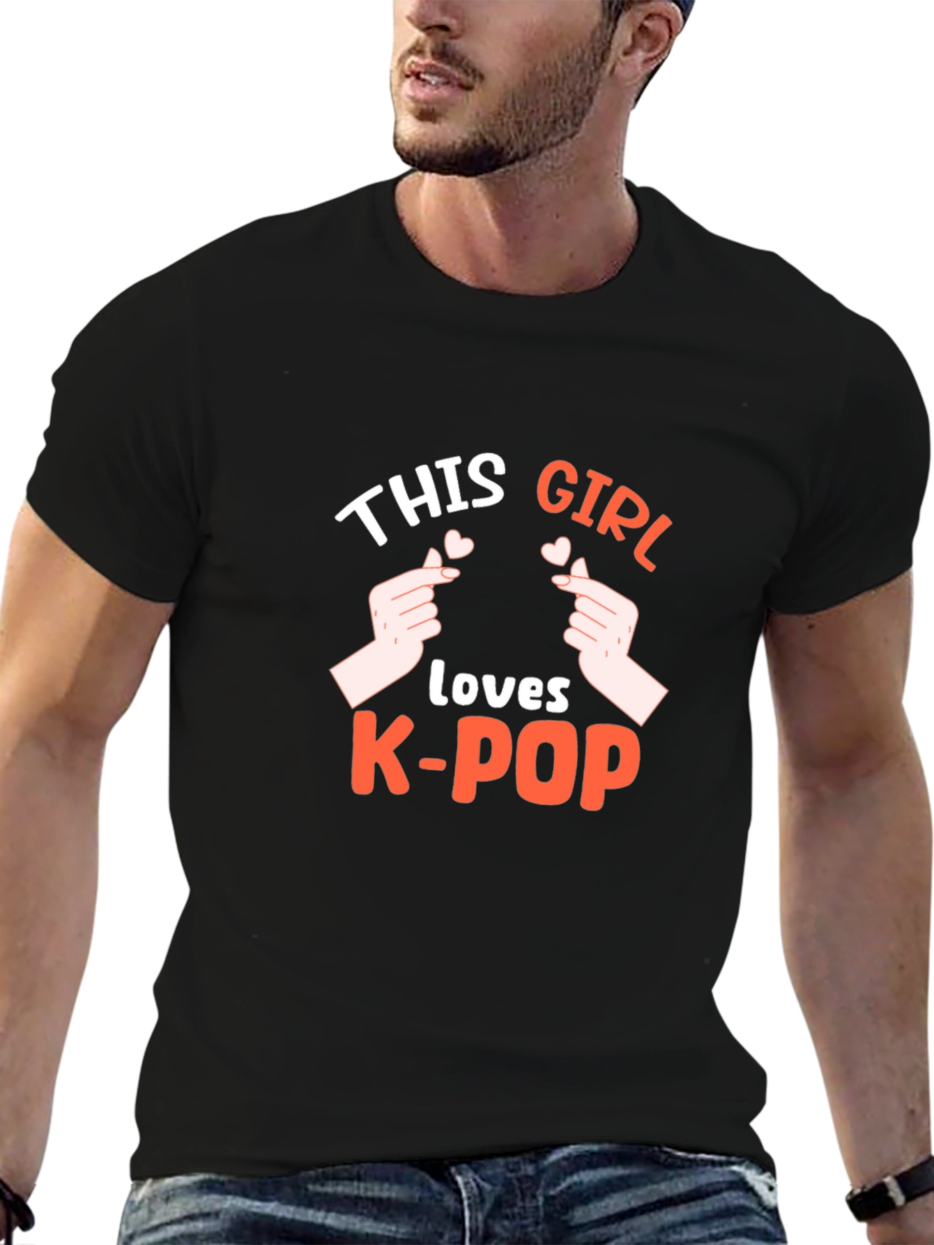 This Girl Loves K-Pop Black T-Shirt