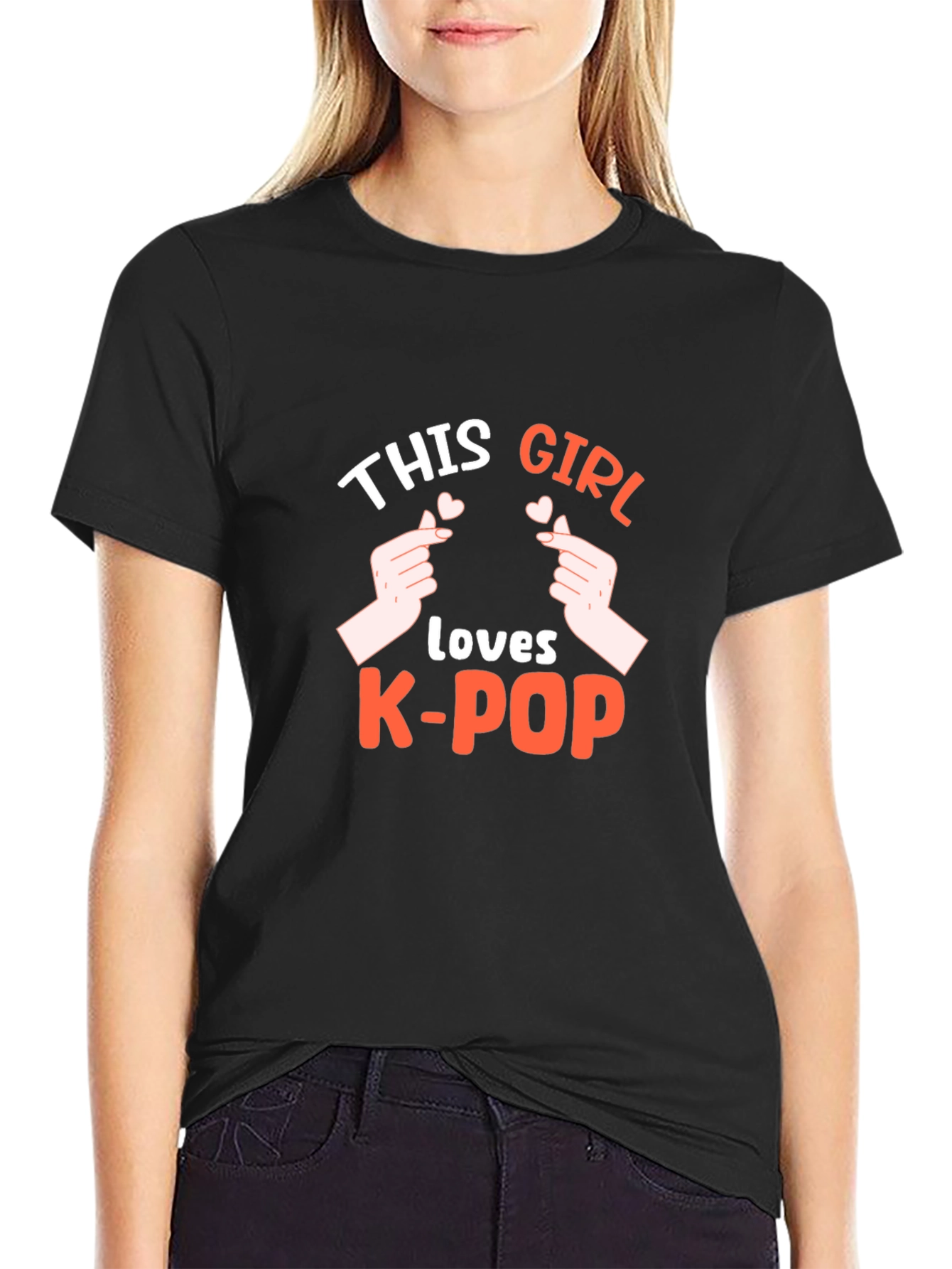 This Girl Loves K-Pop Black T-Shirt
