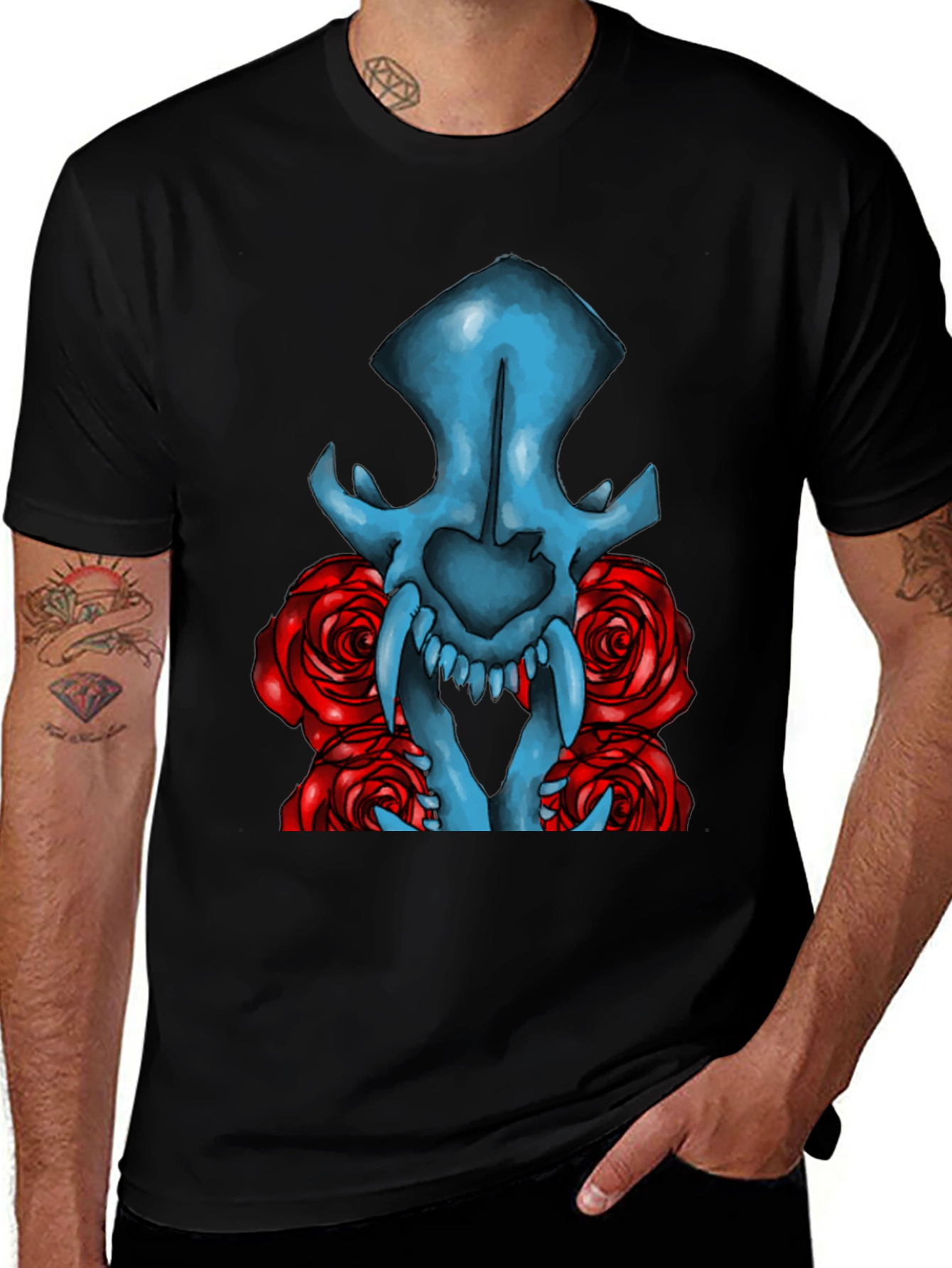 Skull and Roses Graphic Tee