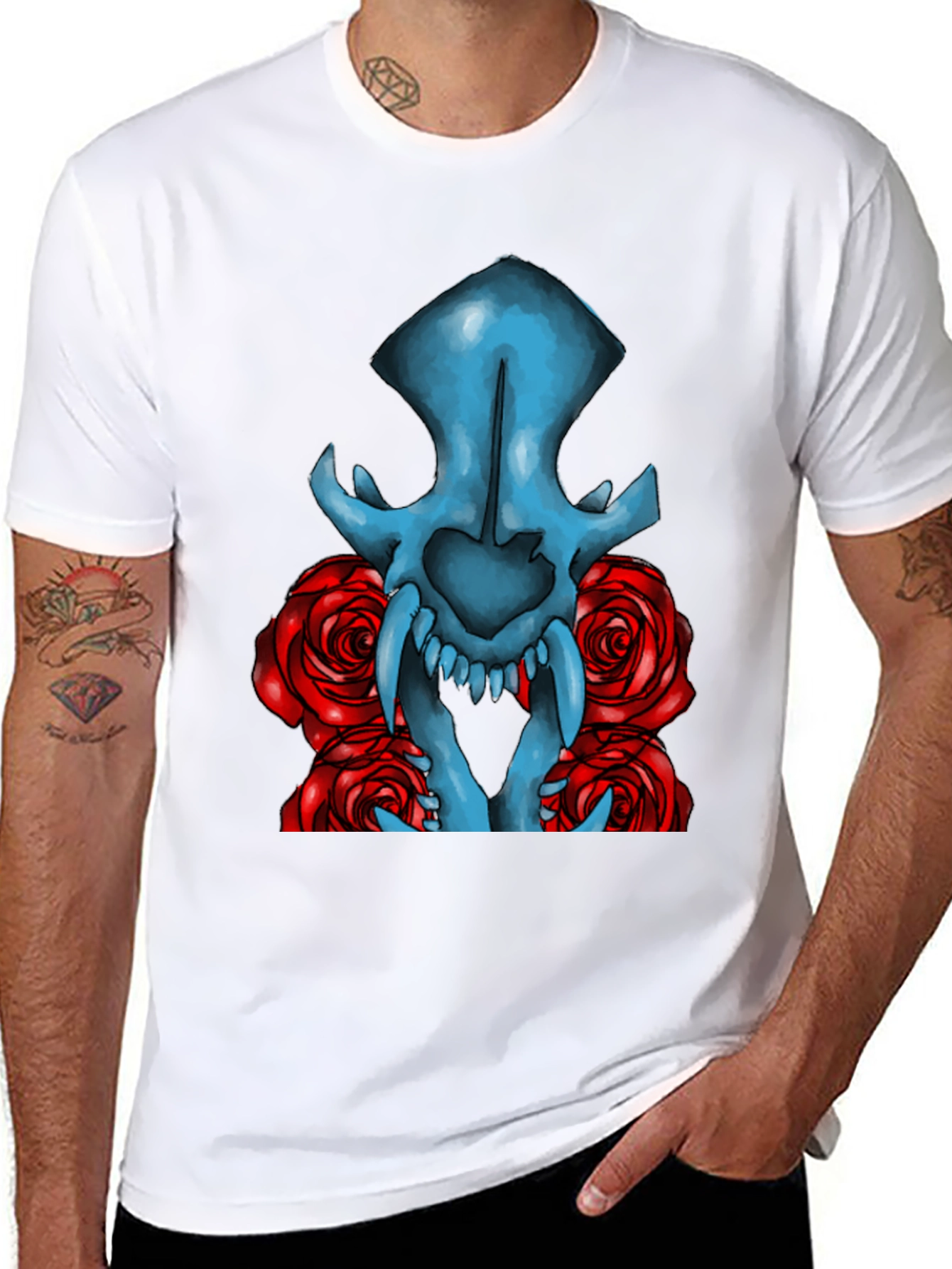 Skull and Roses Graphic Tee