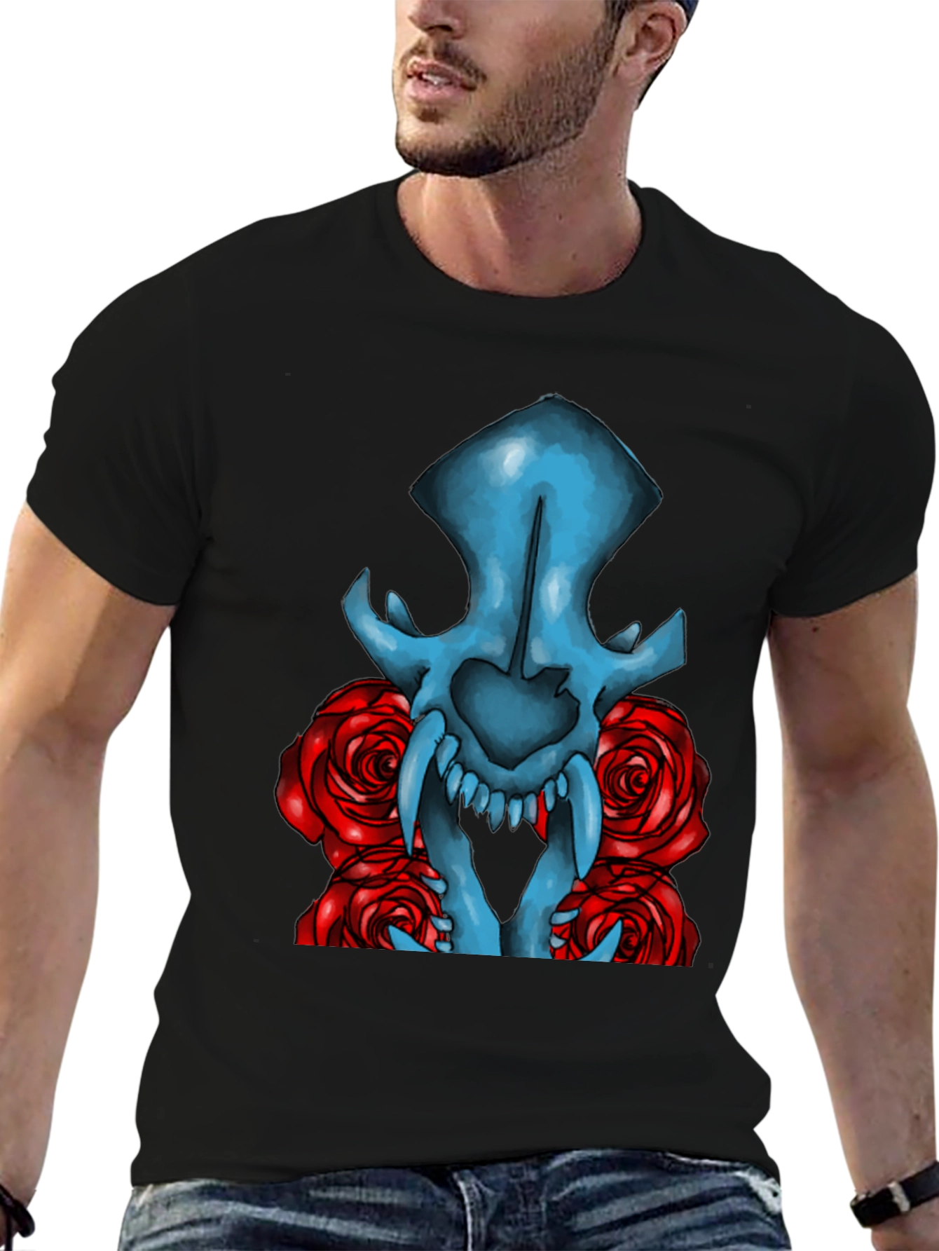 Skull and Roses Graphic Tee