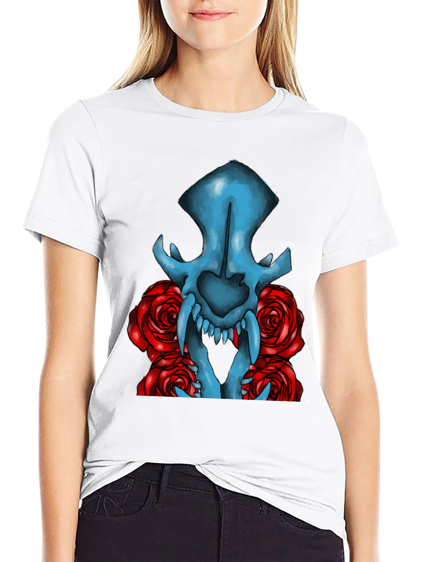 Skull and Roses Graphic Tee