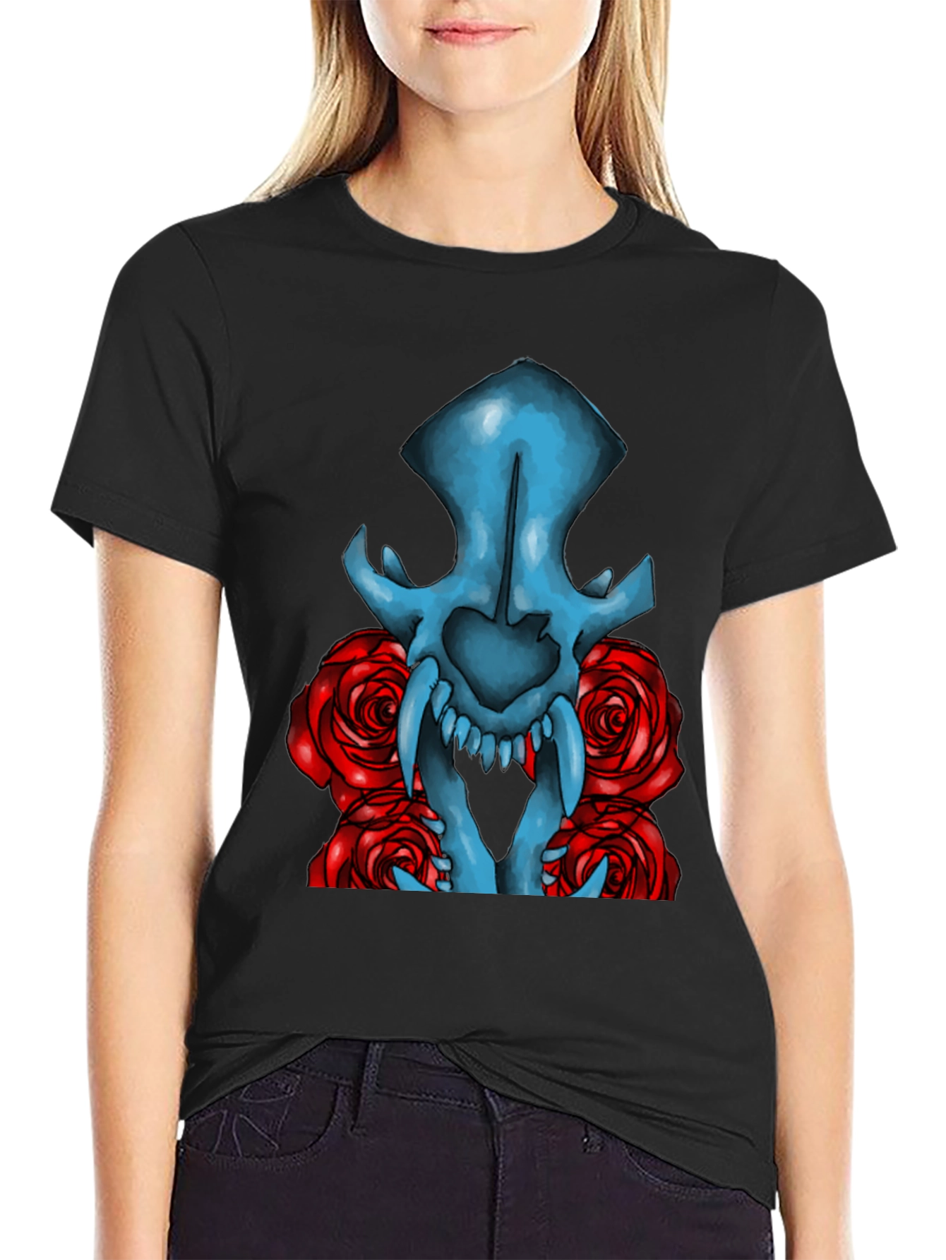 Skull and Roses Graphic Tee