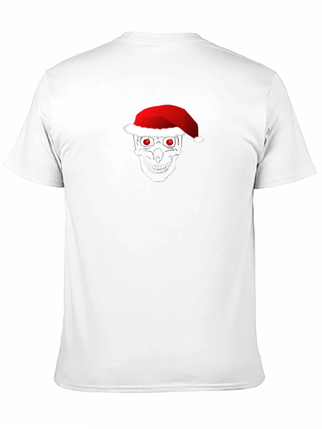 Skull Santa Hat T-Shirt - Festive Holiday Apparel