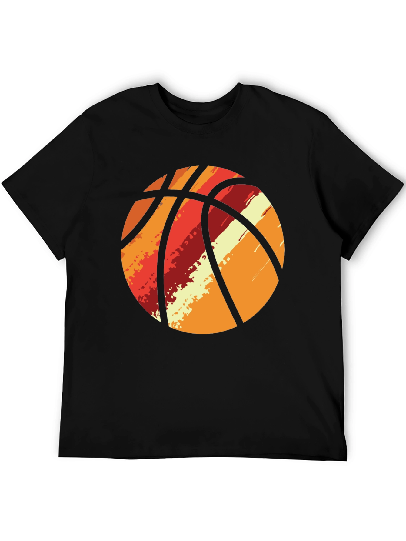 Retro Basketball Graphic Tee - Black