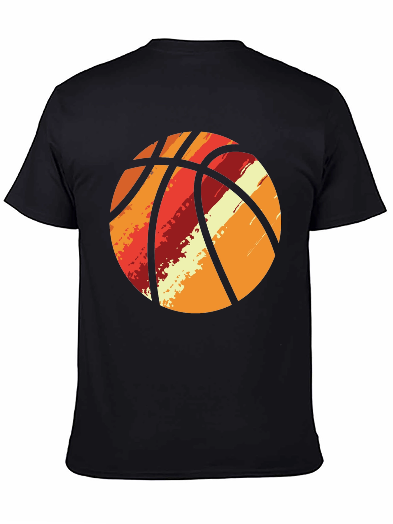 Retro Basketball Graphic Tee - Black